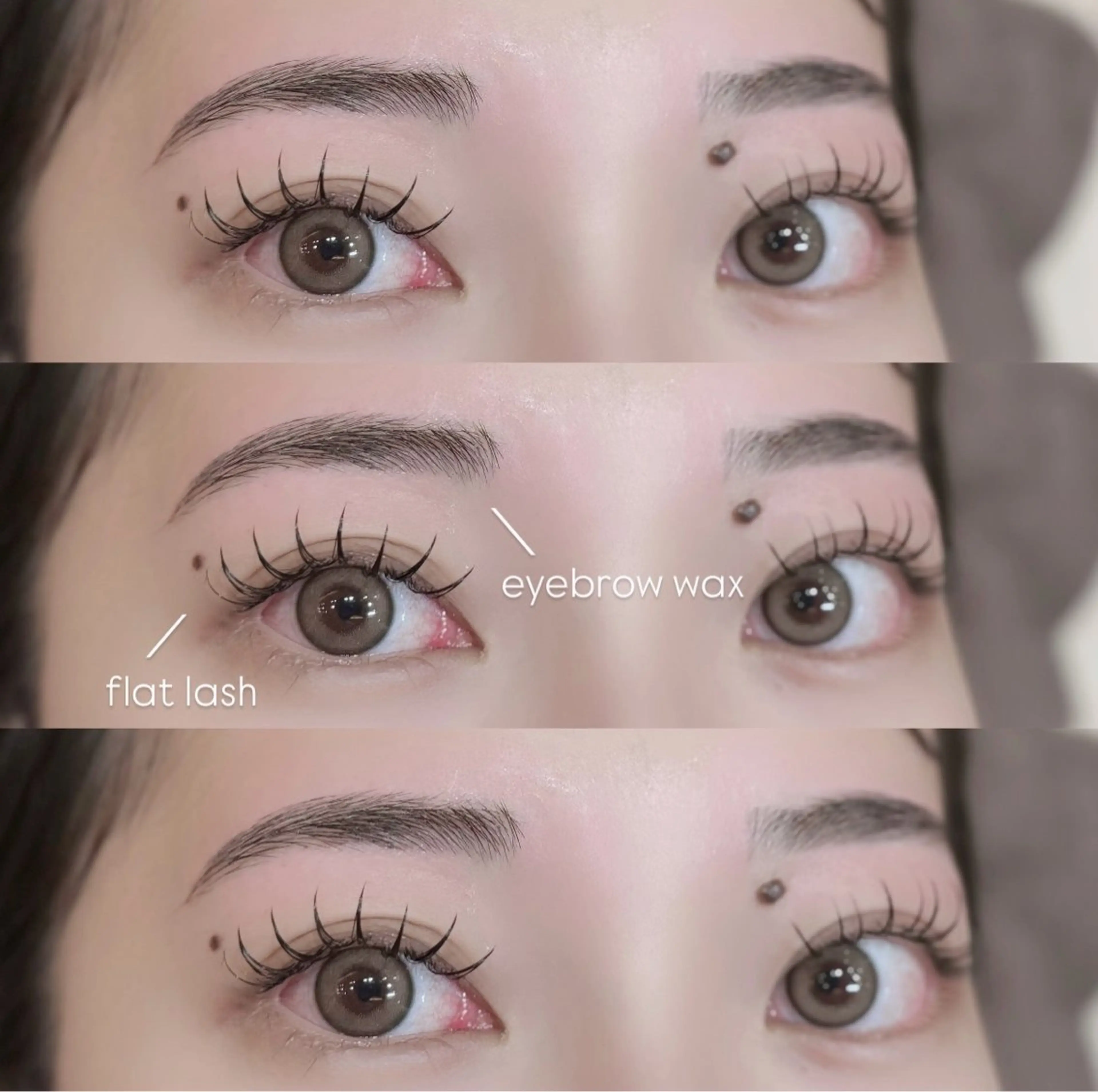 【🩶セットでお得🩶】フラットラッシュ100本&アイブロウwax脱毛⟡.·*.の写真