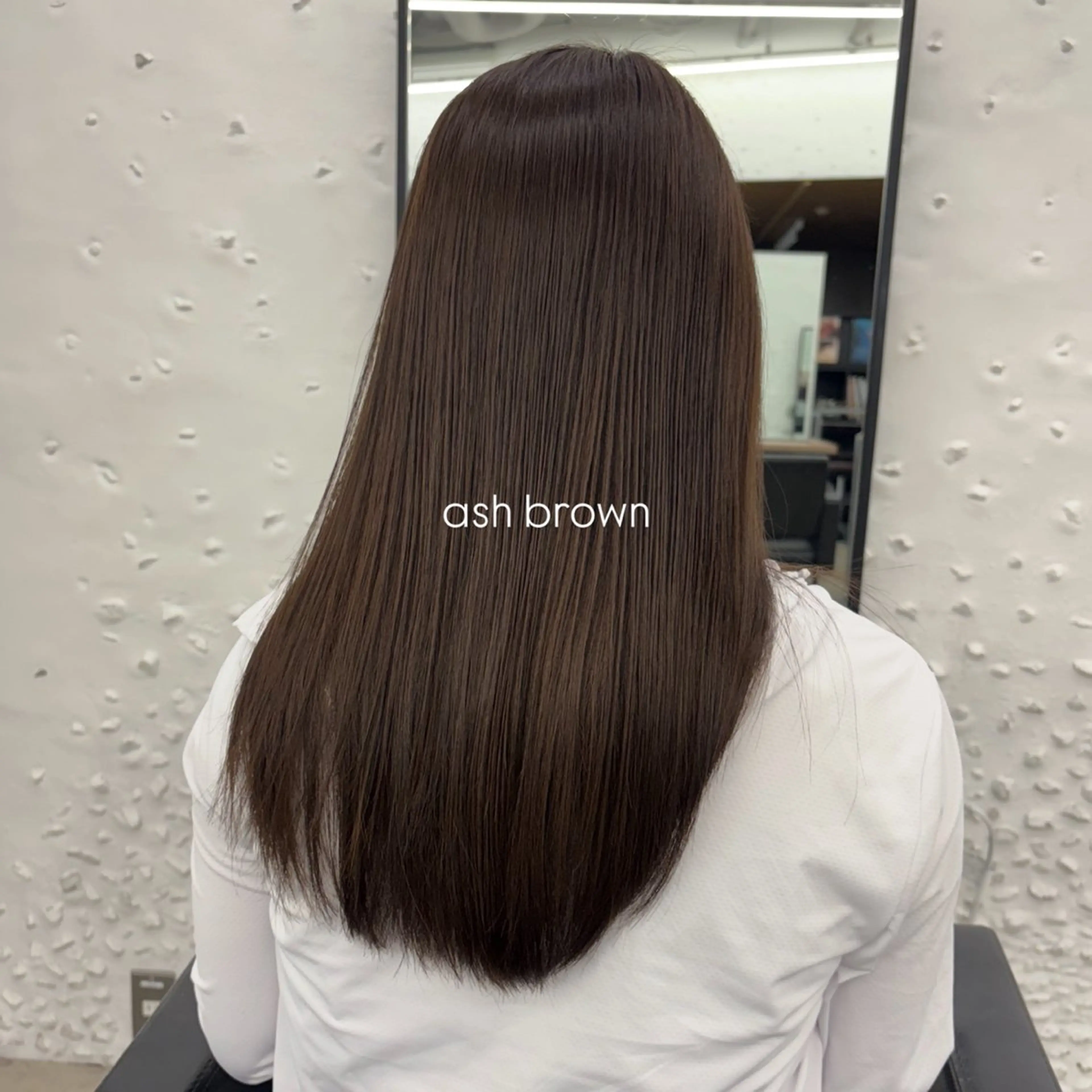 セミロング カラー アッシュ アッシュブラウン ブラウンカラー カット ヘアカラー トリートメント 暖色/ブラウン/ 透明感/ゆうかのヘアスタイル