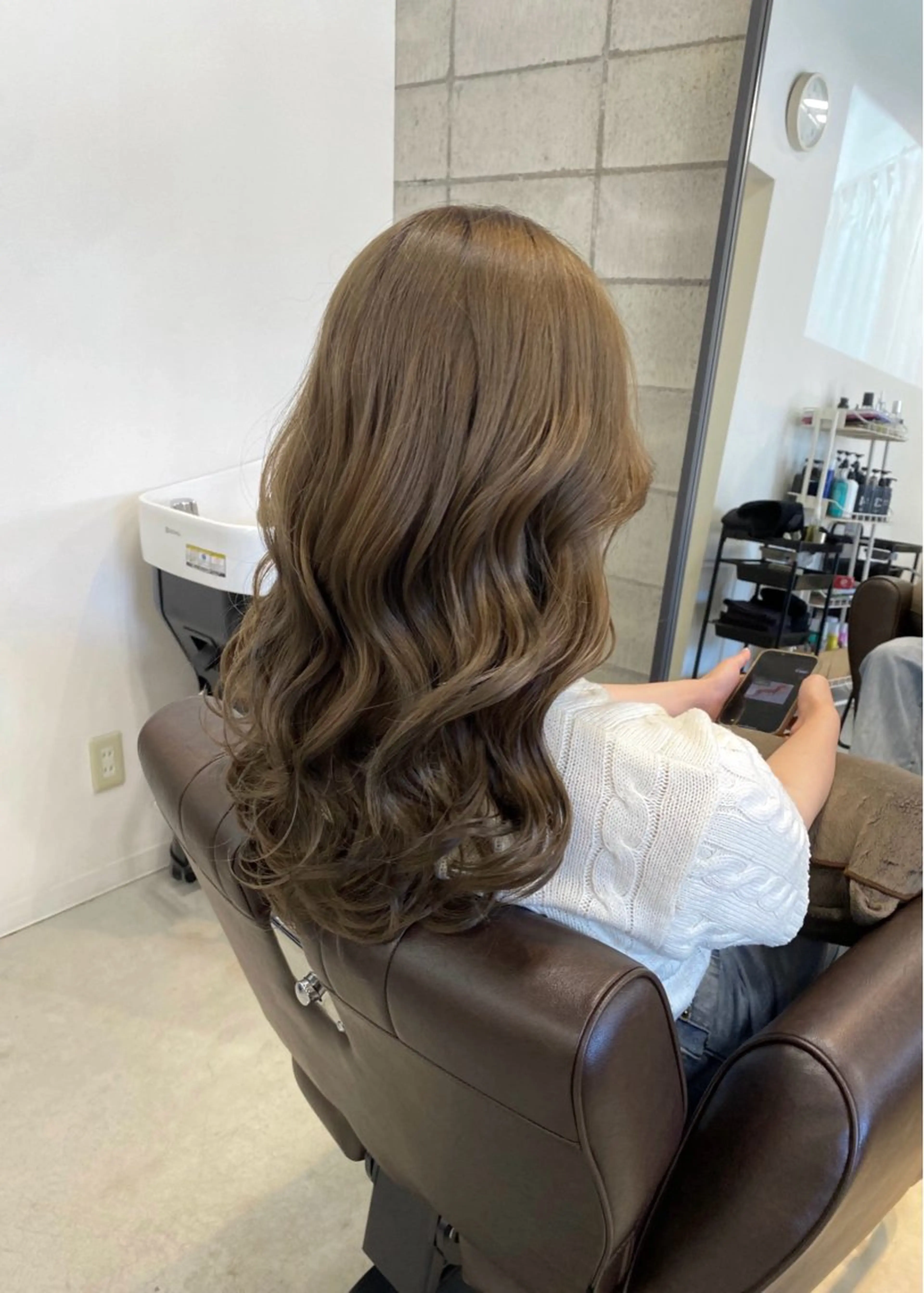 セミロング カット ヘアカラー トリートメント 松本 瑠菜のヘアスタイル