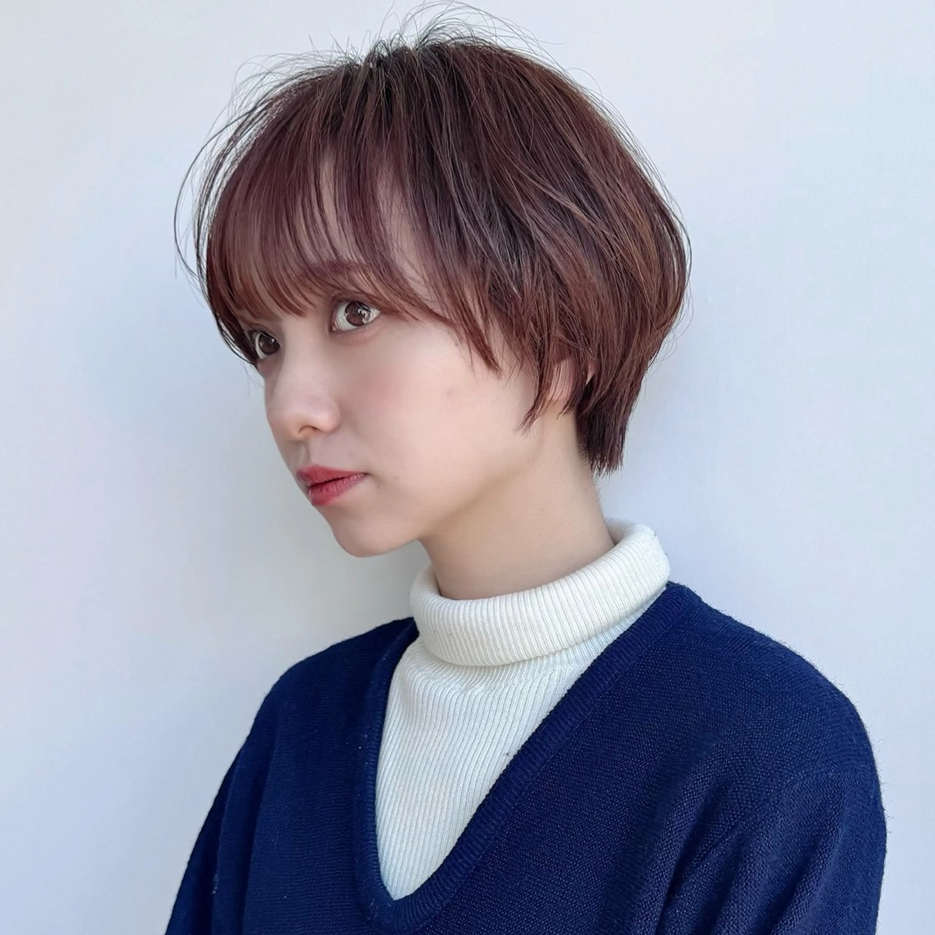 🟥 【新規限定】カット＋艶カラー（フル）　　　　　　　　　　　《ショート・ボブ・レイヤー・ワンカラー》の写真