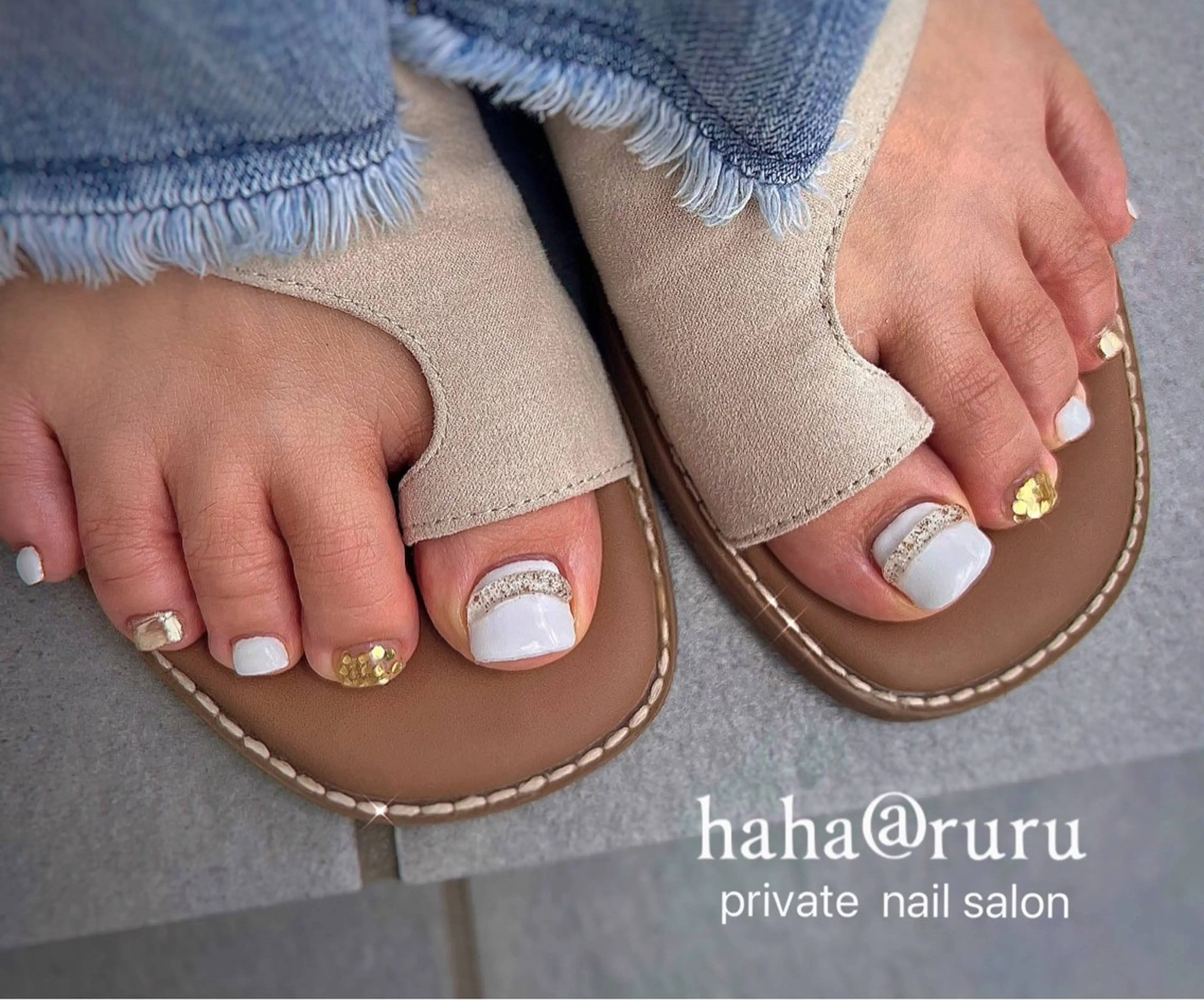 ネイル フットネイル キラキラネイル ハンドネイル haha@ ruruのネイルデザイン