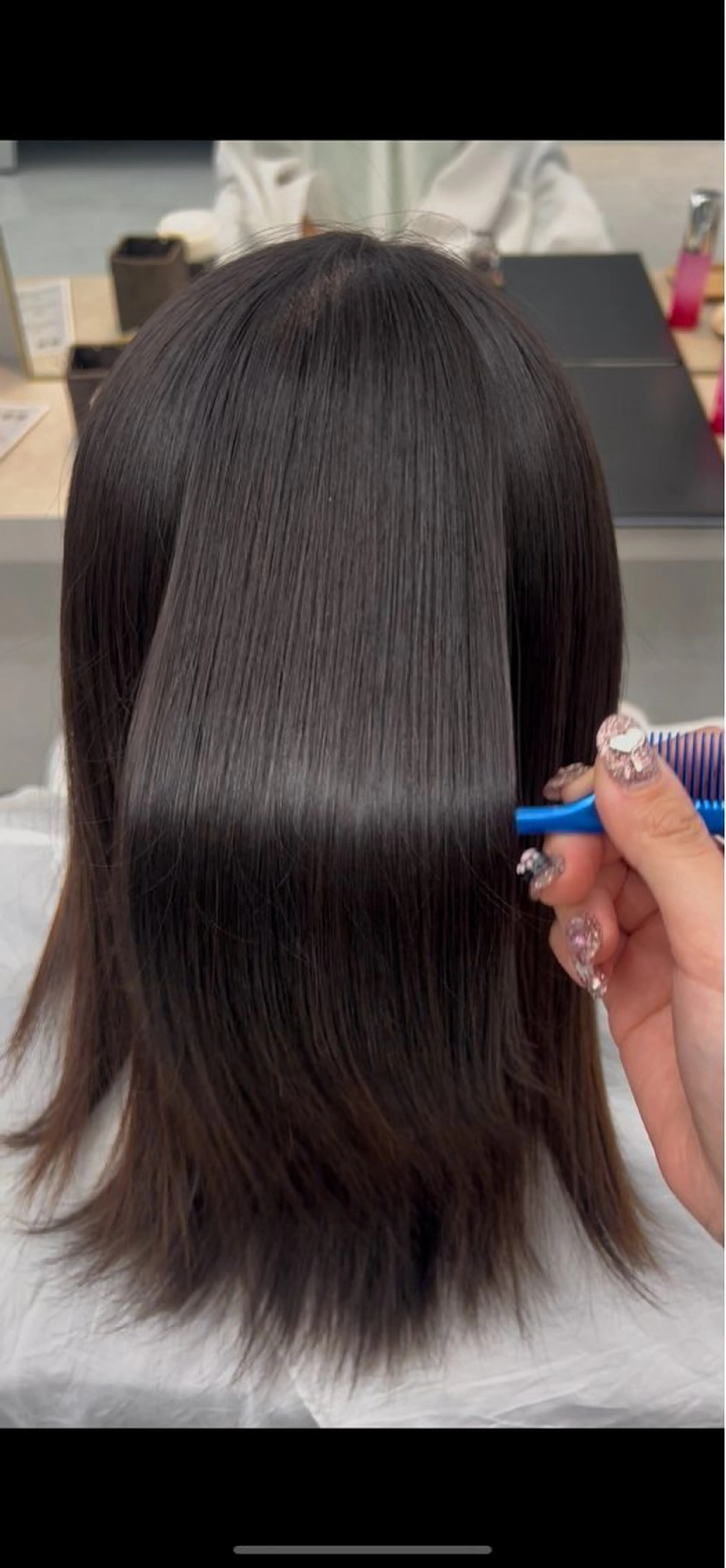 ロング パーマ 縮毛矯正 🫧艶髪カラー🫧 伊原修子のヘアスタイル