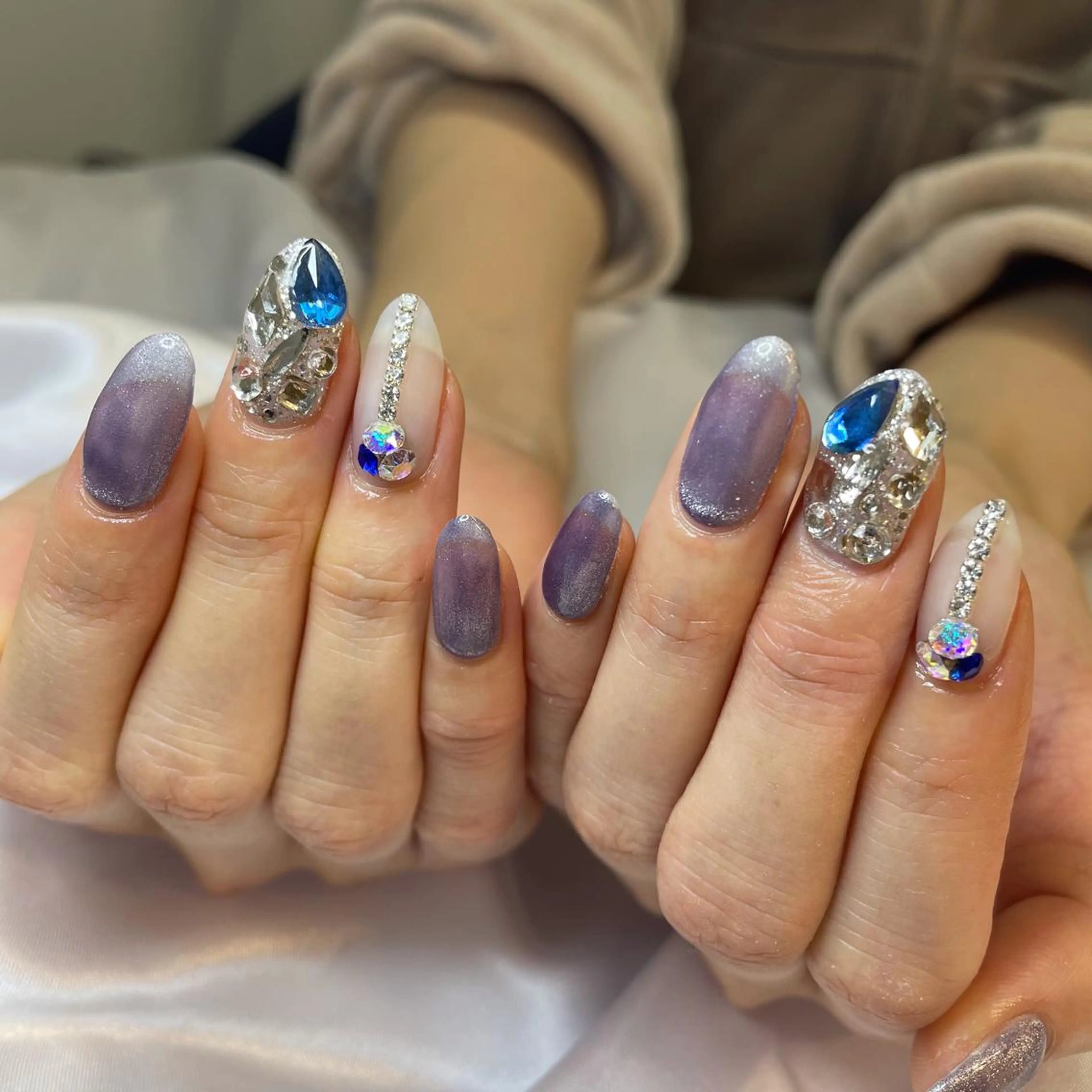 ネイル マグネットネイル ハンドネイル 韓国/網紅/パーツ M-salonのネイルデザイン