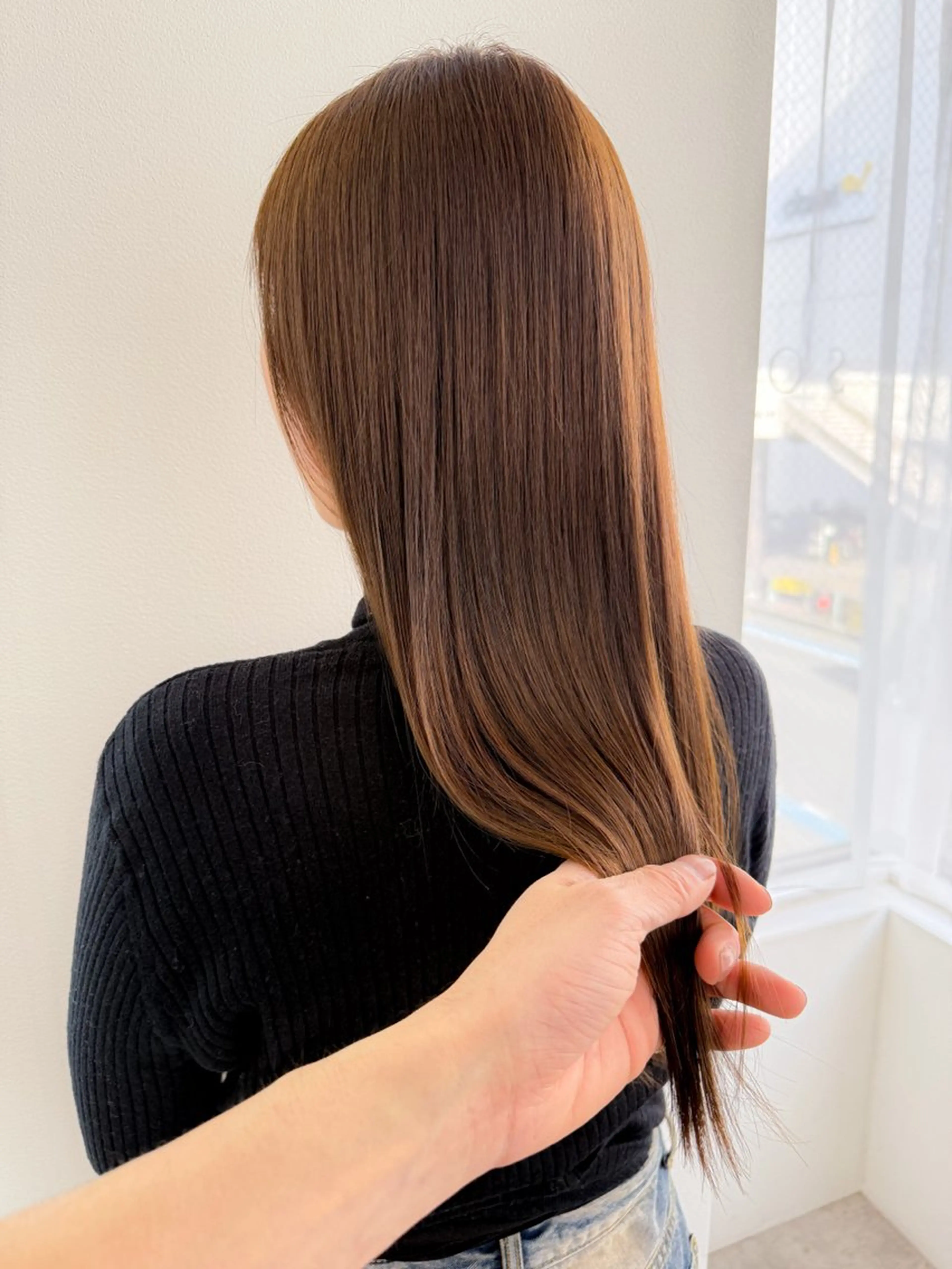 ロング カラー 艶髪ブリーチ 永井竜也のヘアスタイル