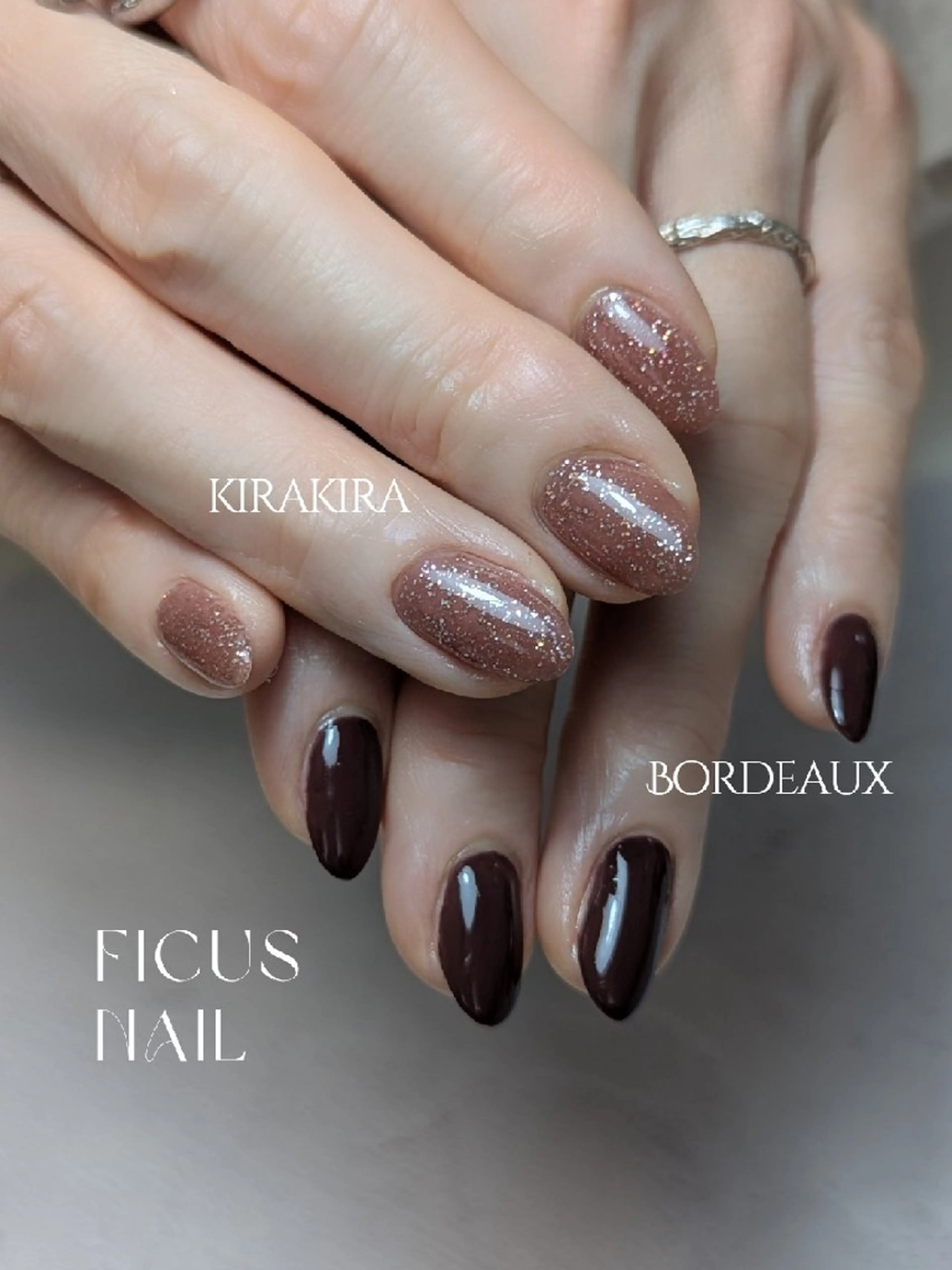ネイル マグネットネイル オフィスネイル ワンカラーネイル ショートネイル シンプルネイル ハンドネイル ficus nailのネイルデザイン