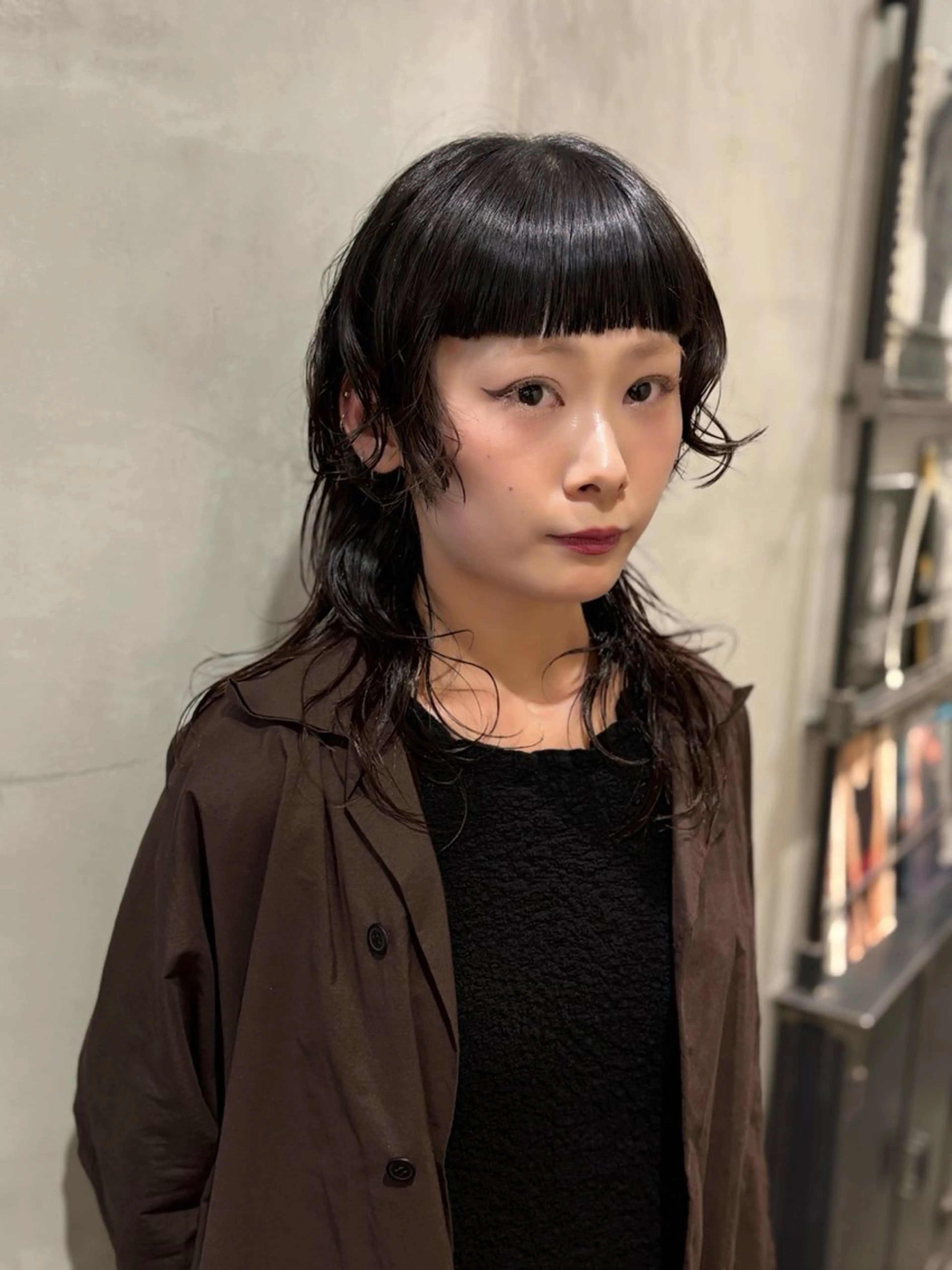 ミディアム パーマ カット パーマ トリートメント 優 作のヘアスタイル