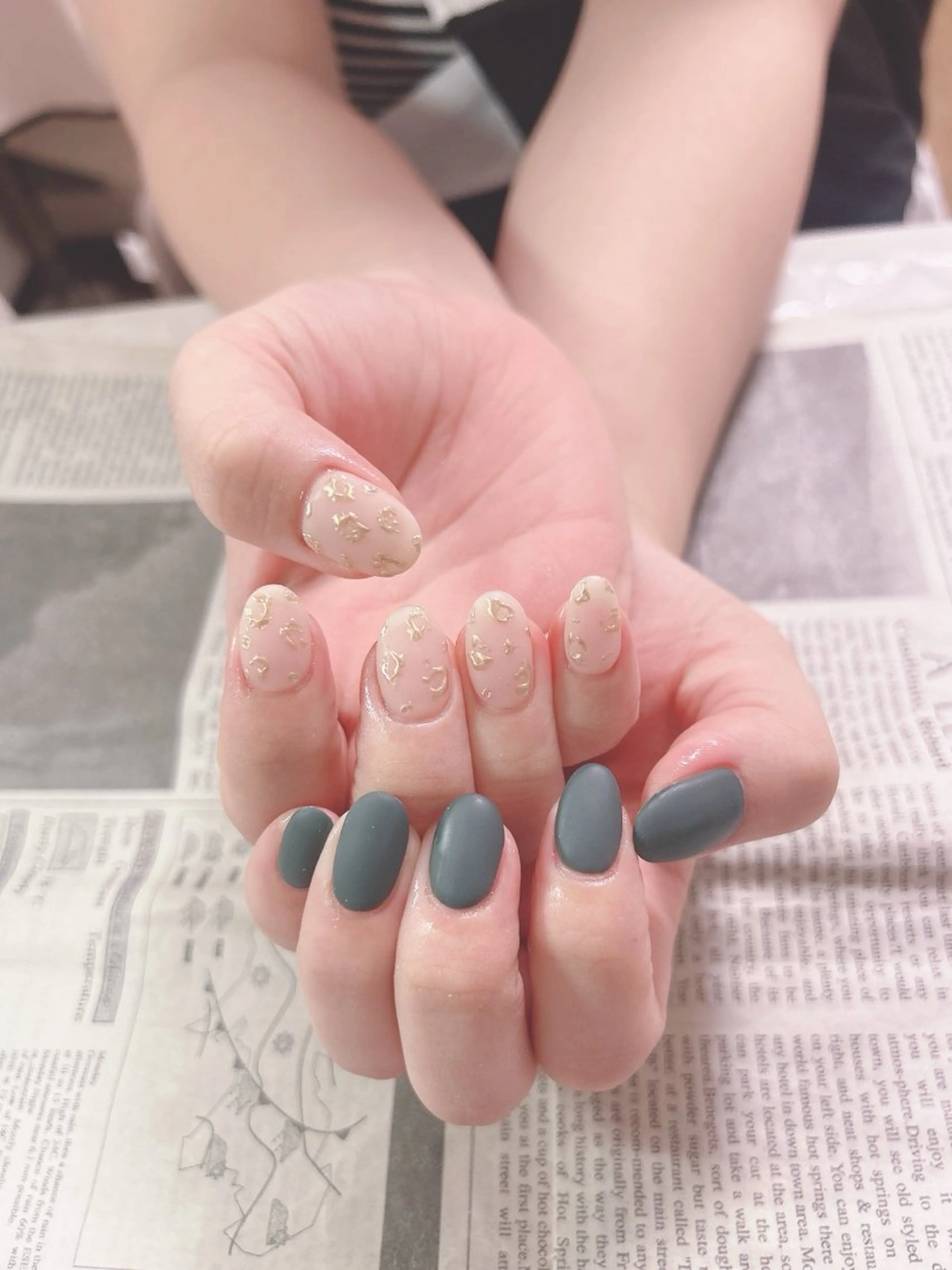 ネイル マットネイル ミラーネイル ハンドネイル ハンドケア 森山 舞のネイルデザイン