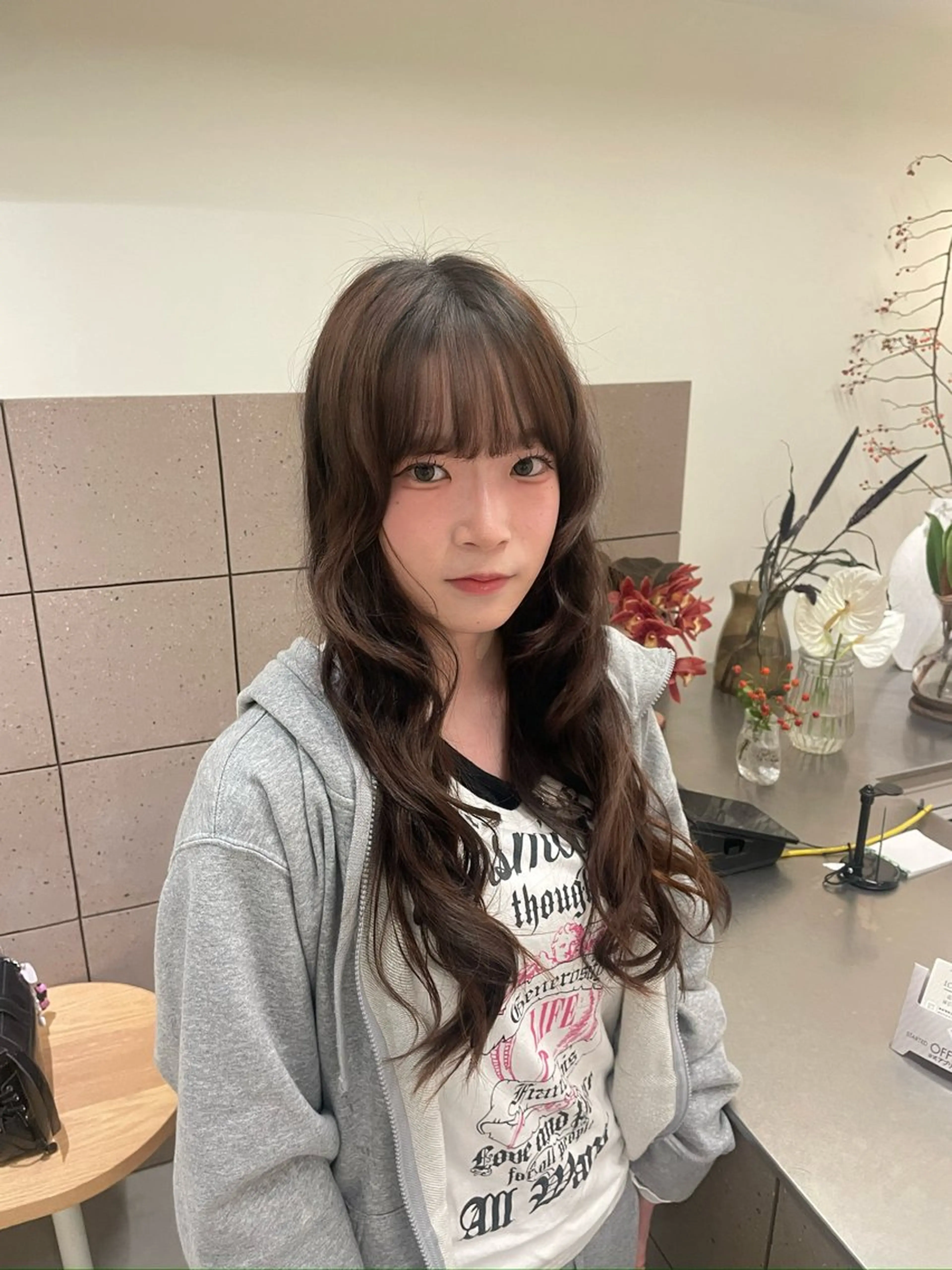 ロング 縮毛矯正 ᗪOI ᒍᑌᖇIのヘアスタイル