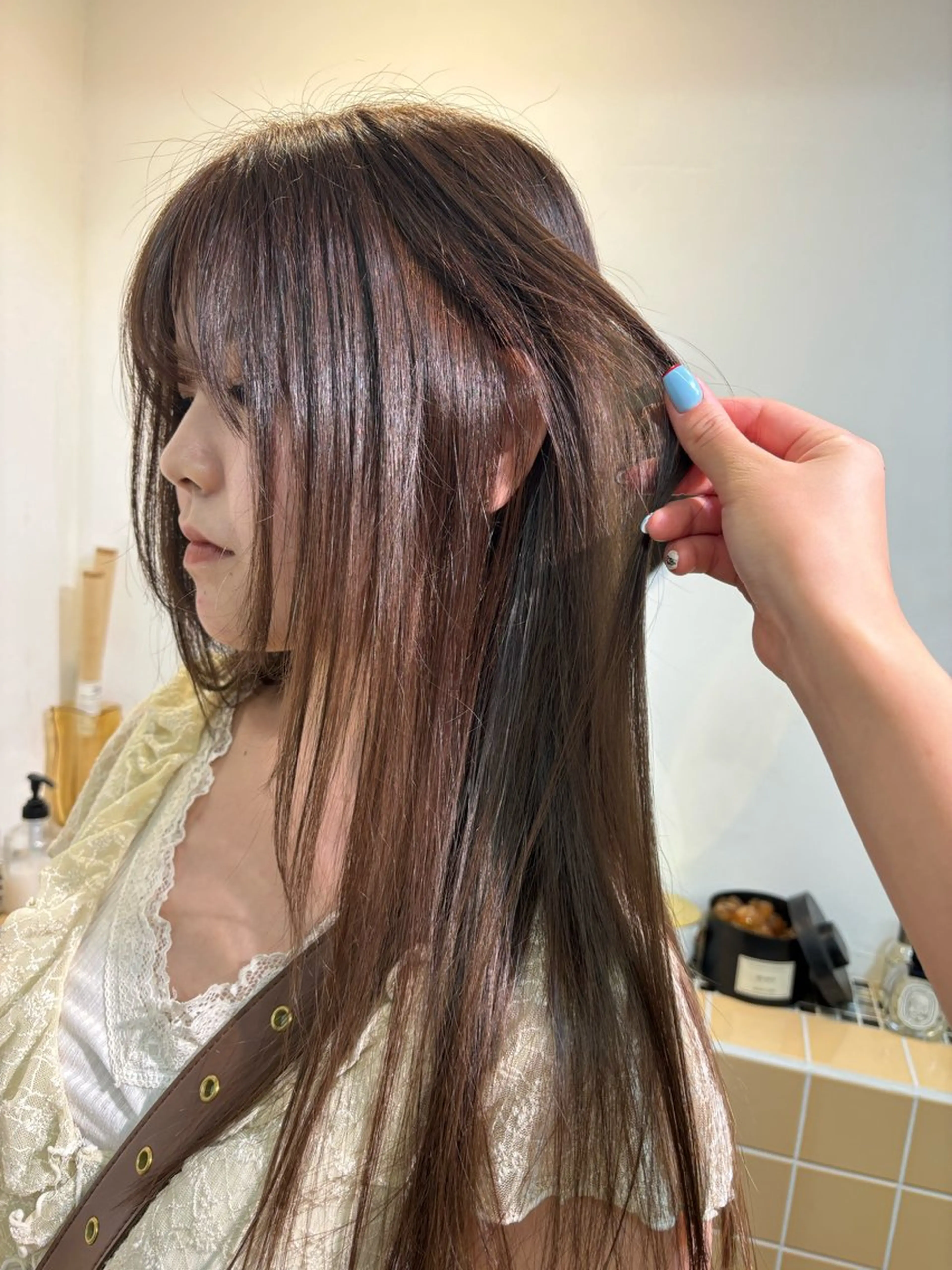 ロング カラー ヘアカラー sakura🌸 レイヤー/nelkeのヘアスタイル