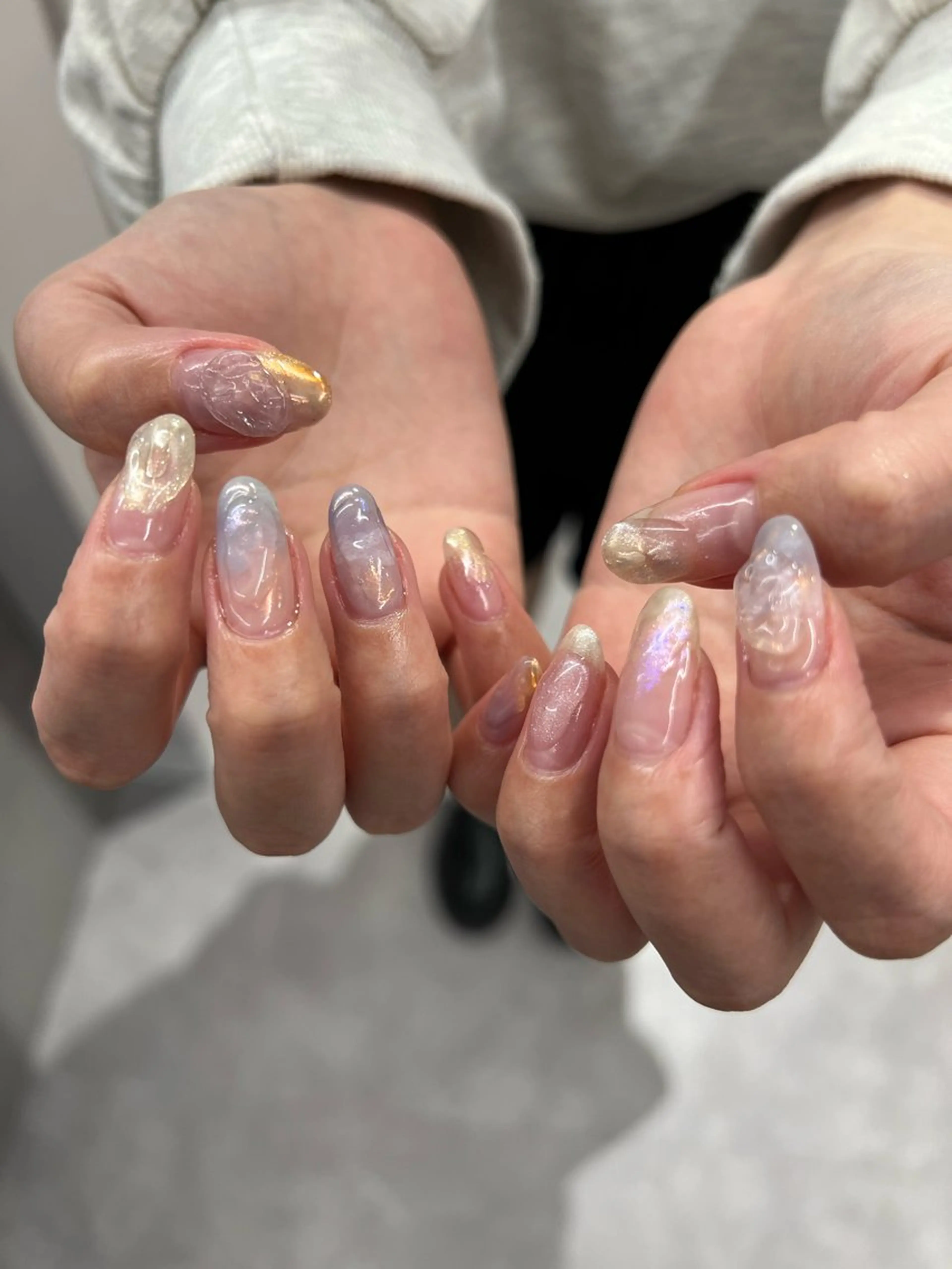 ネイル ジェルネイル 韓国ネイル ニュアンスネイル パラジェル パステルネイル ハンドネイル ハンドケア Bana_ Nailのネイルデザイン