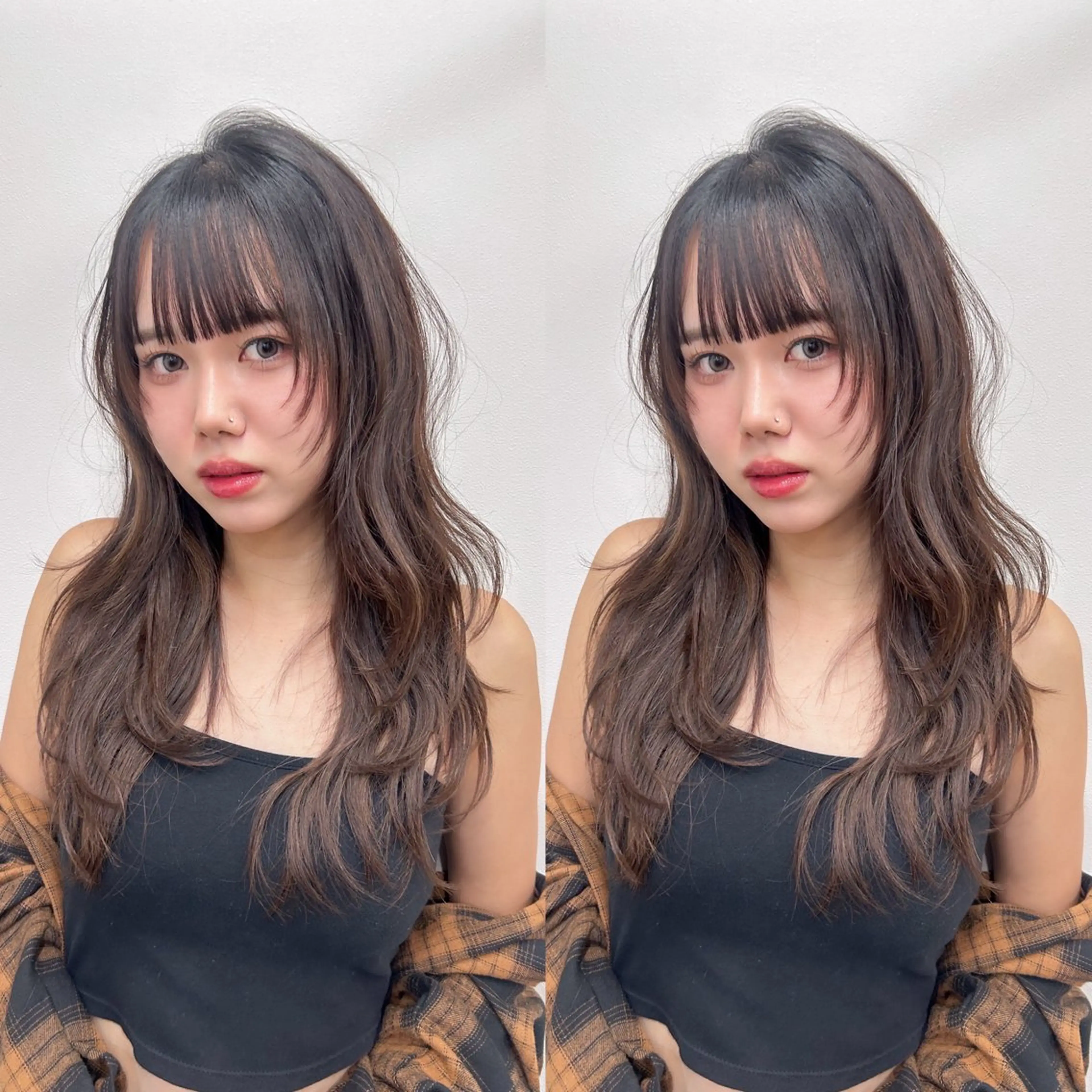 ロング レイヤーカット 小顔カット 💖艶髪矯正×小顔 カット特化/SAKUのヘアスタイル