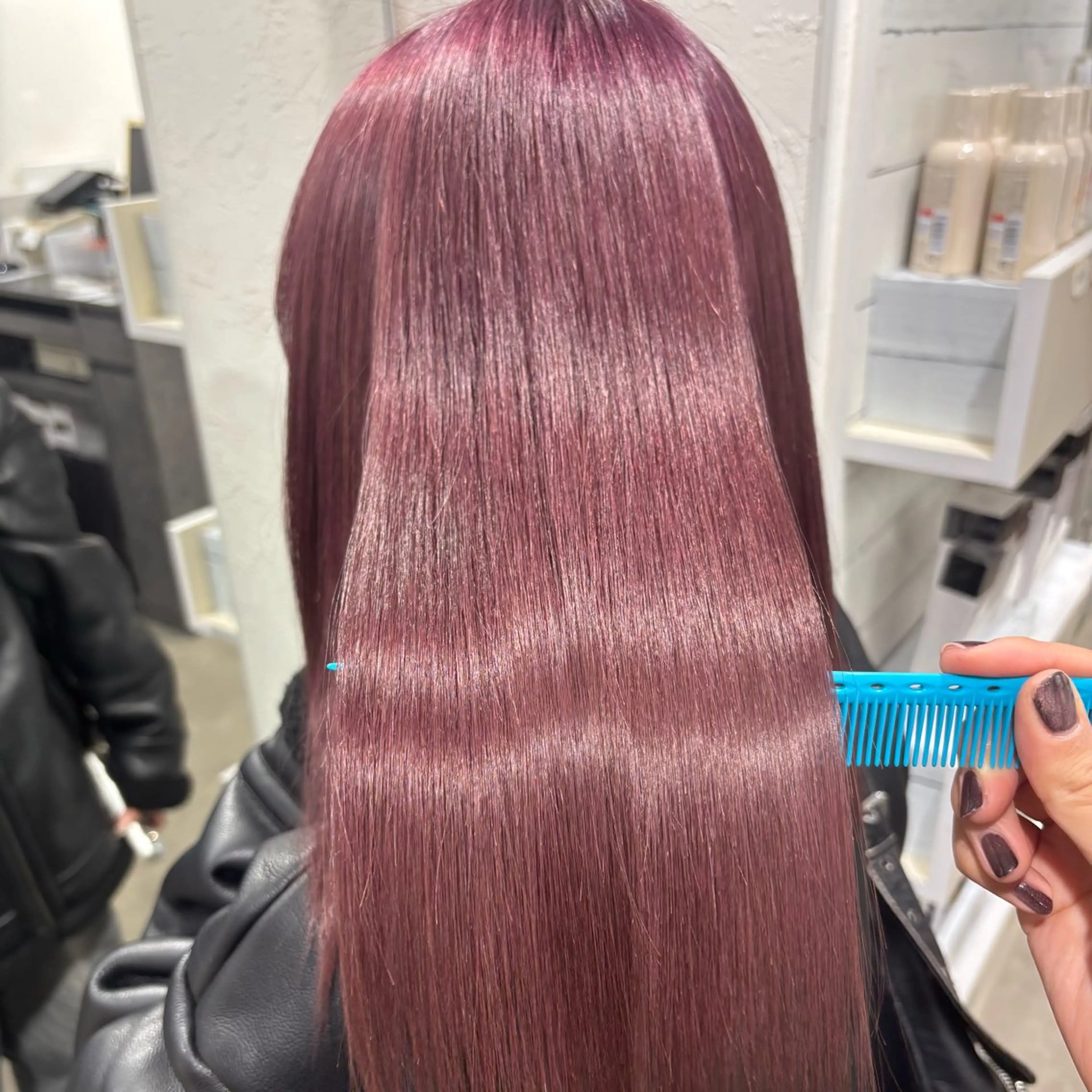 セミロング カラー ヘアカラー 髪質改善/縮毛矯正/ 暖色カラー🎀🪞のヘアスタイル