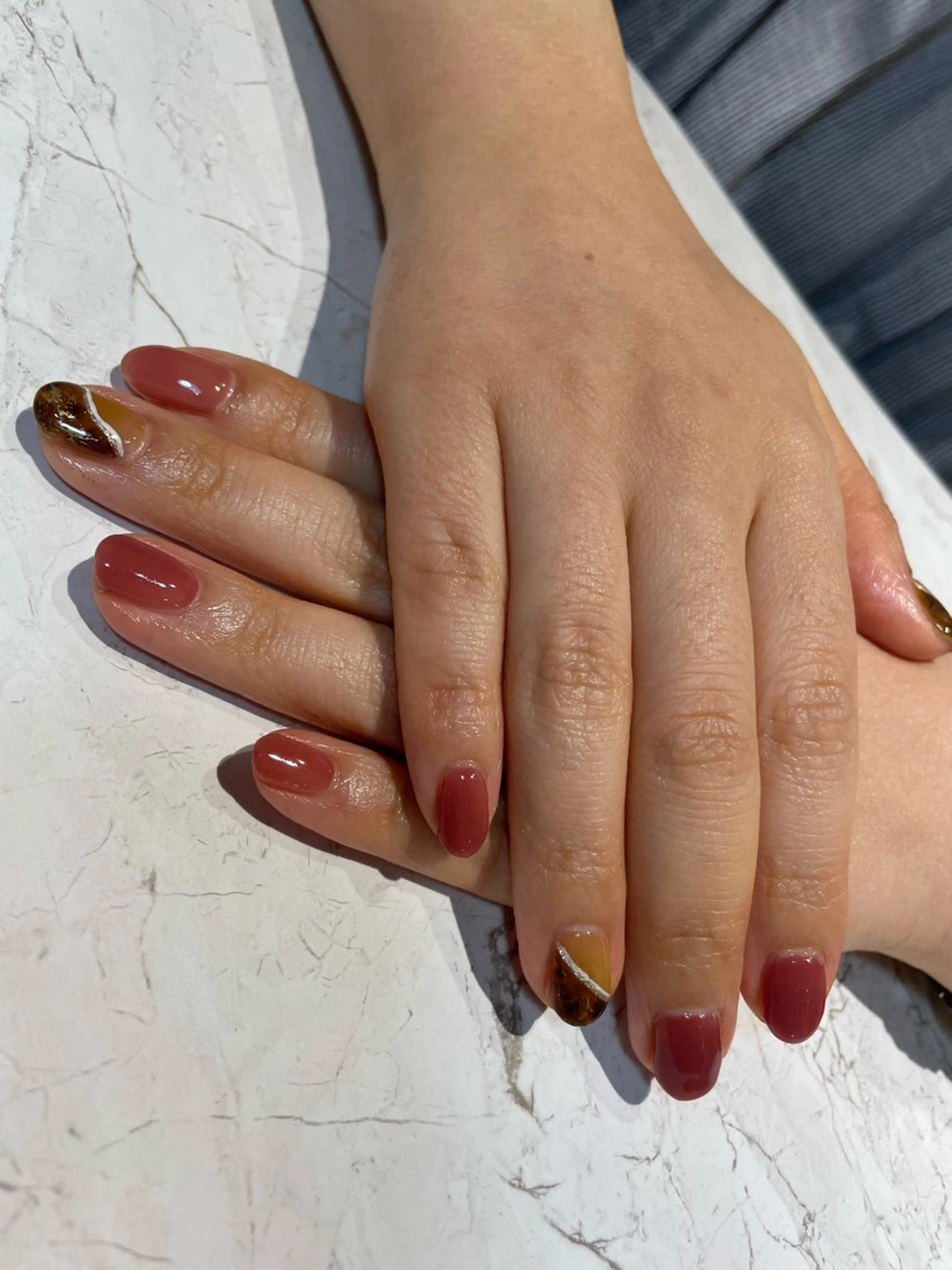 ネイル べっ甲ネイル 持ち込み ハンドネイル ROCCO nailのネイルデザイン