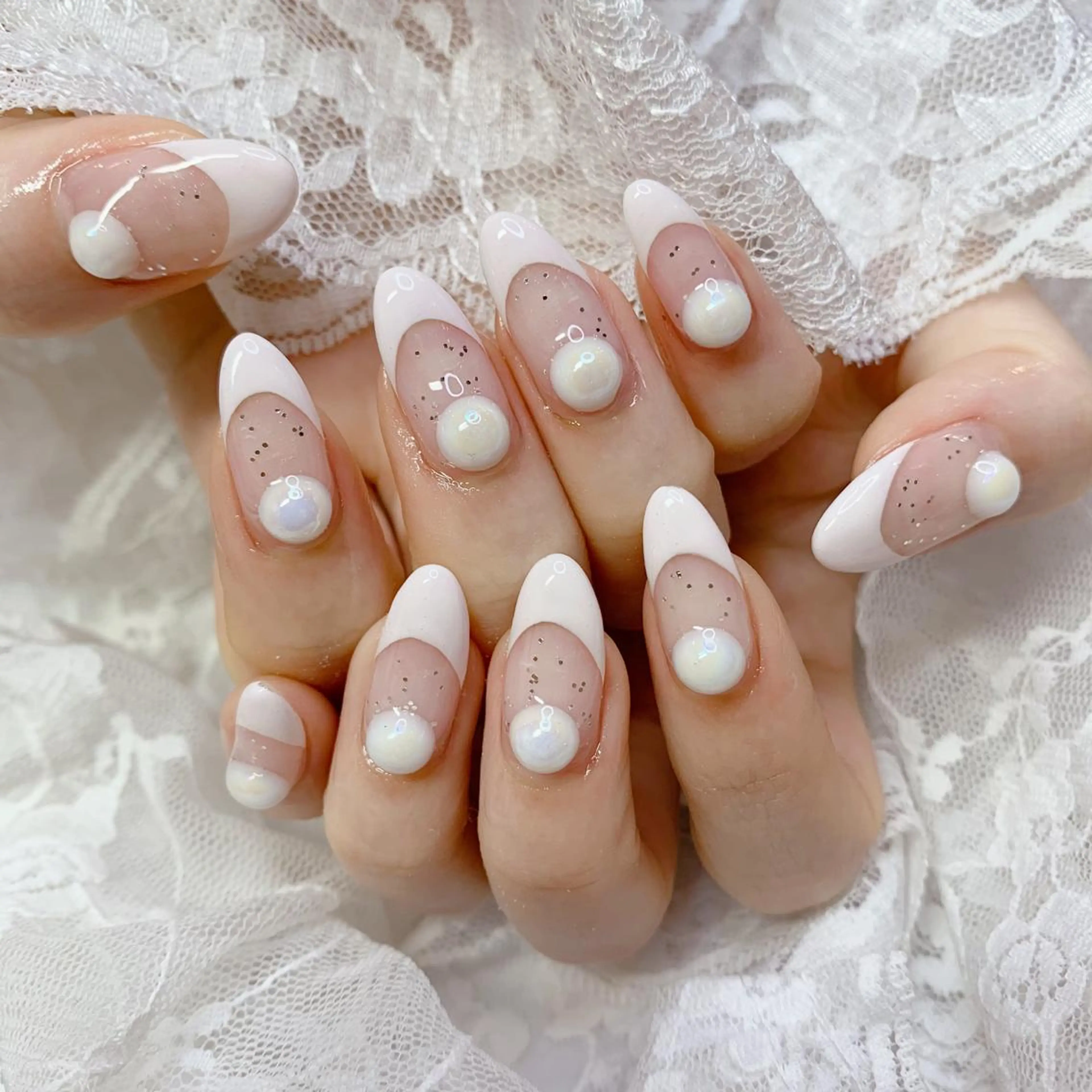 ネイル ハンドネイル La neige* yuki 🥯🍑のネイルデザイン