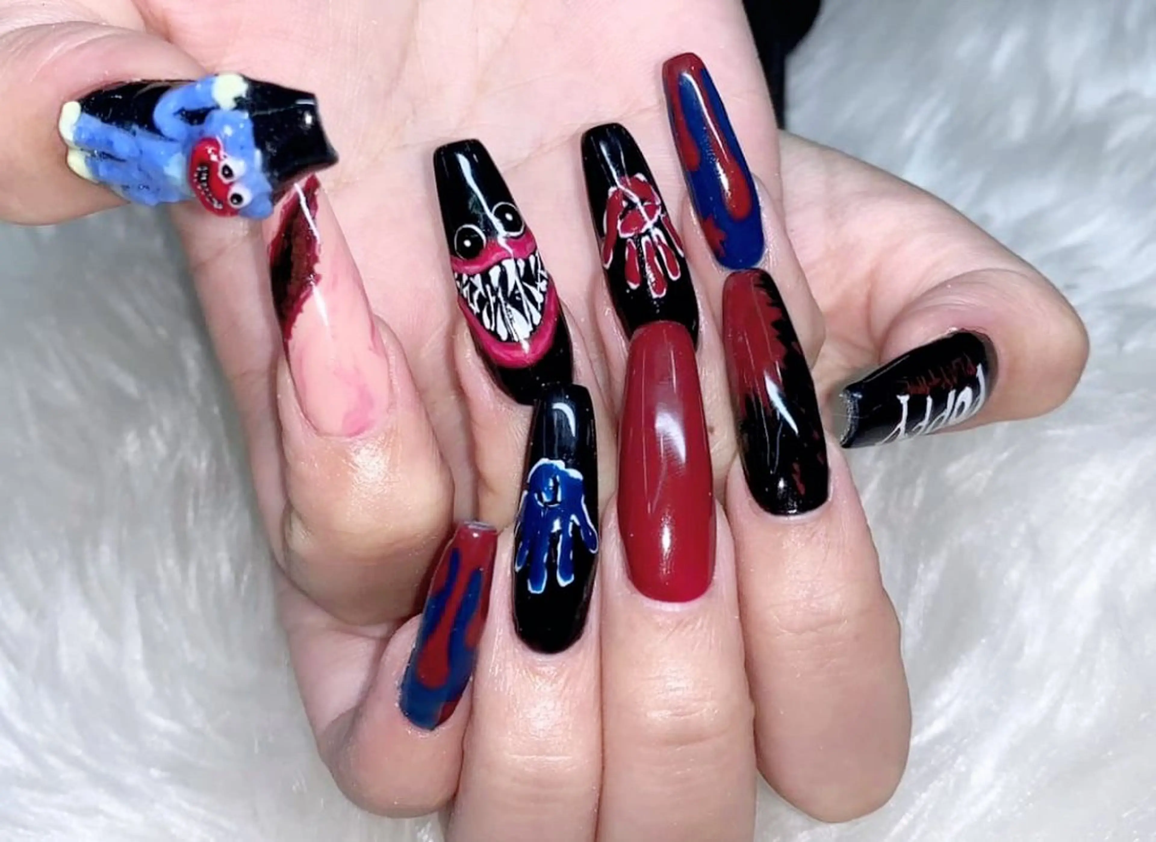 ネイル ハロウィン 持ち込み スカルプネイル NAILSGOGO shibuyaのネイルデザイン