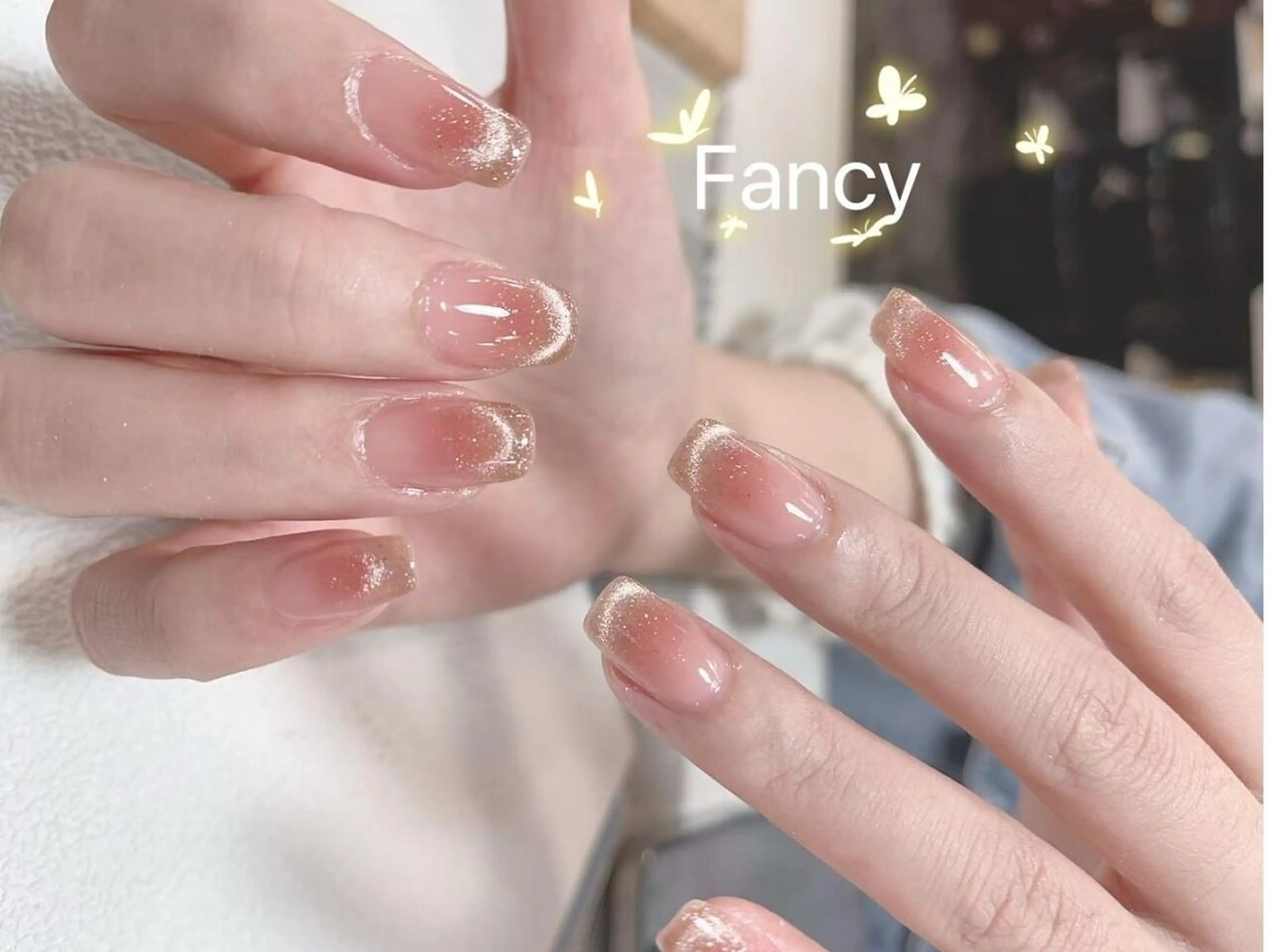 ネイル チークネイル 長さ出し フットネイル フレンチネイル ジェルネイル Fancy Nail salonのネイルデザイン
