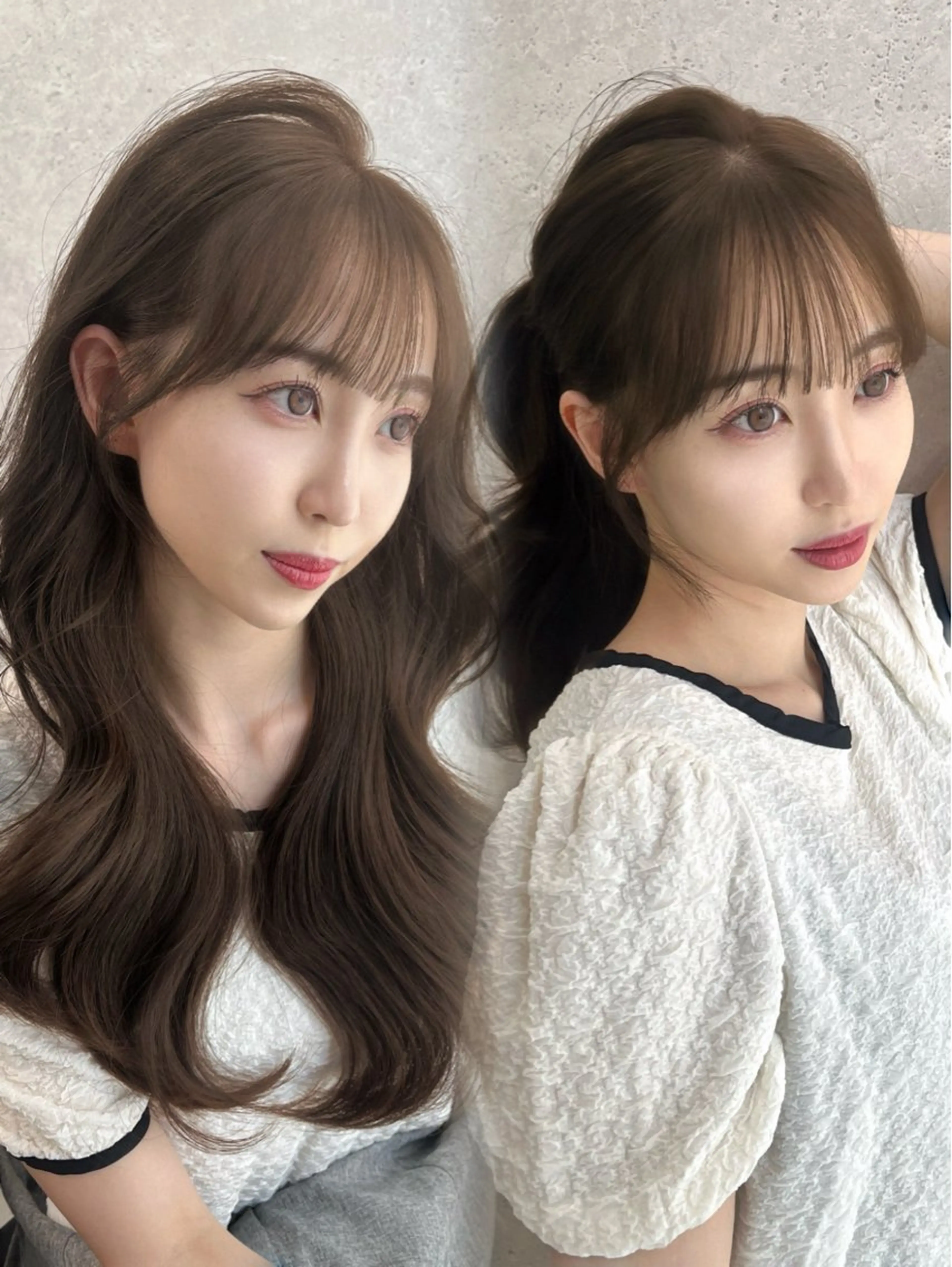ロング カラー カット ヘアカラー トリートメント ヘアセット 🤎大人かわいい🤎 韓国レイヤー🤎力丸のヘアスタイル