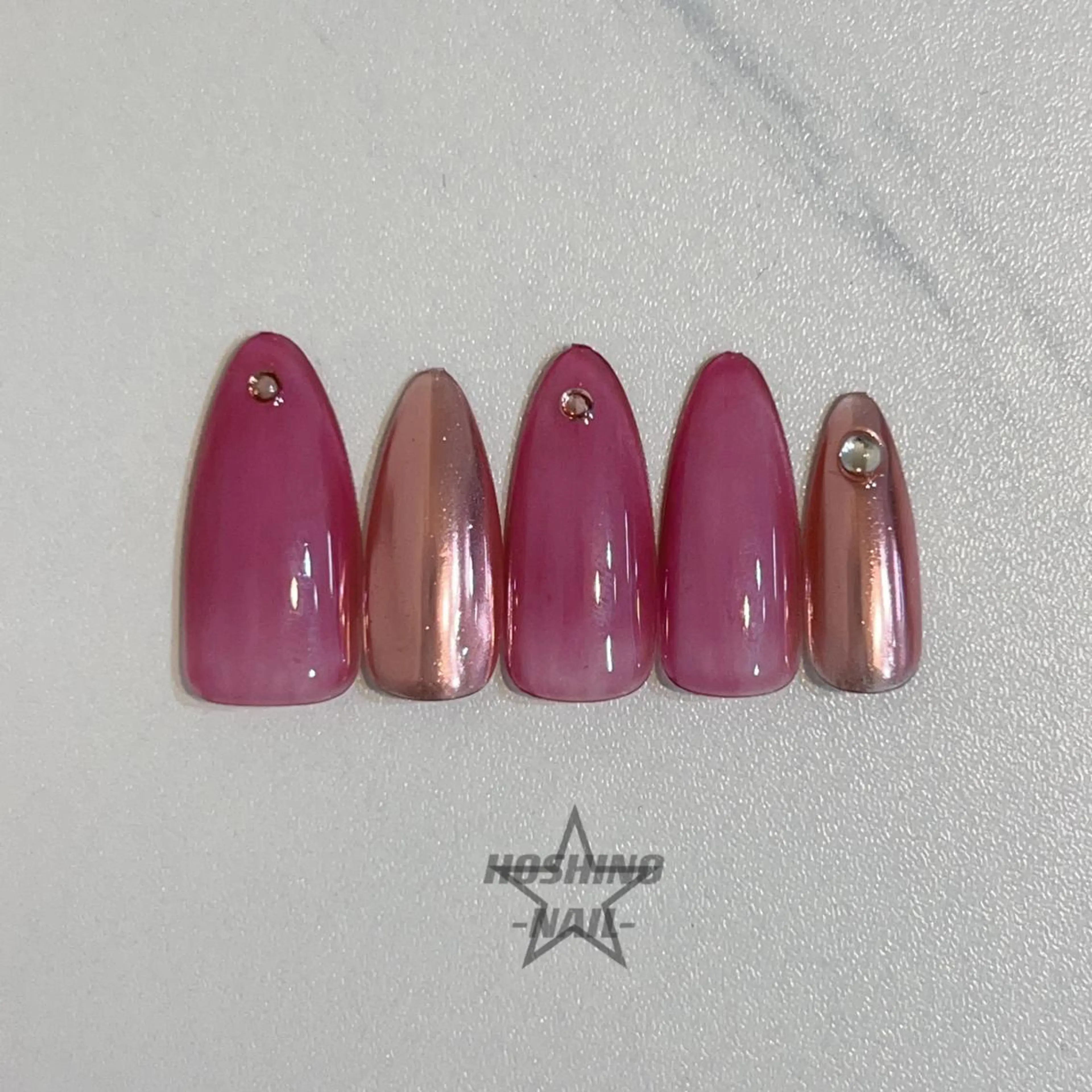 メンズ ネイル ミラーネイル ハンドネイル ★HOSHINO NAIL★新宿店のネイルデザイン
