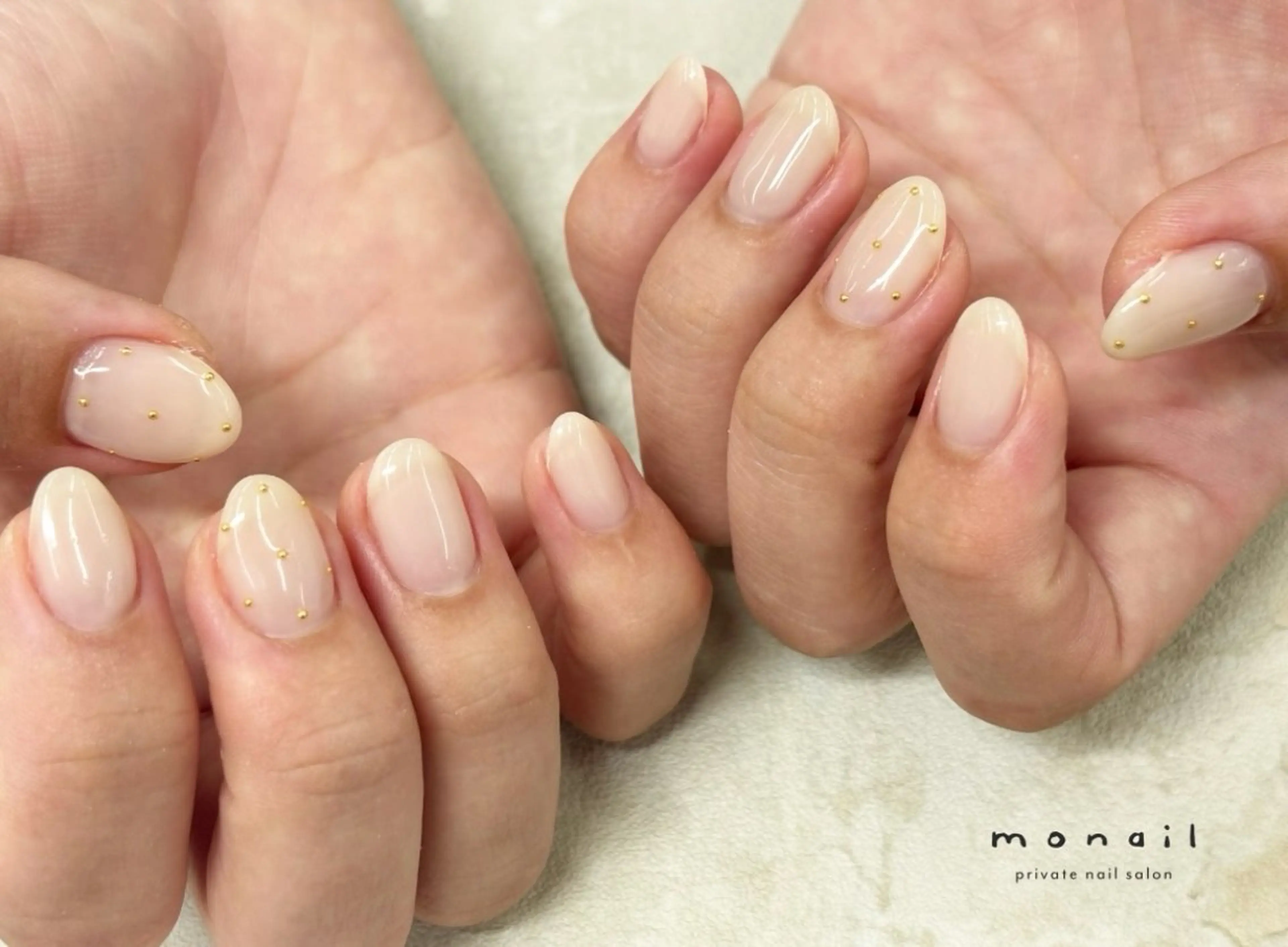 ネイル ホワイト ハンドネイル private  nail monail所属・nail salon monailのネイルデザイン