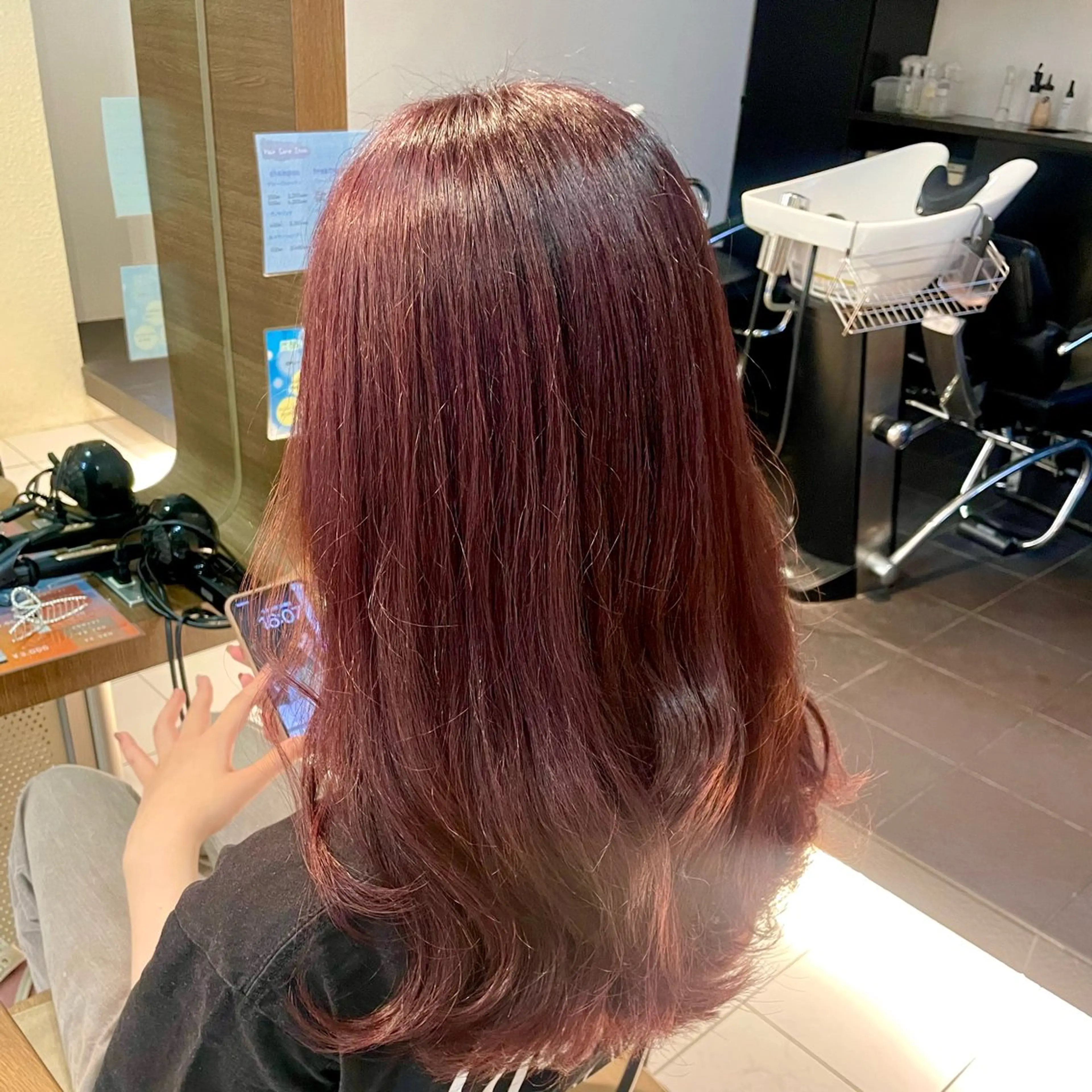 セミロング カラー ブリーチ ブラウンカラー 透明感カラー/ 寺田千雅子のヘアスタイル