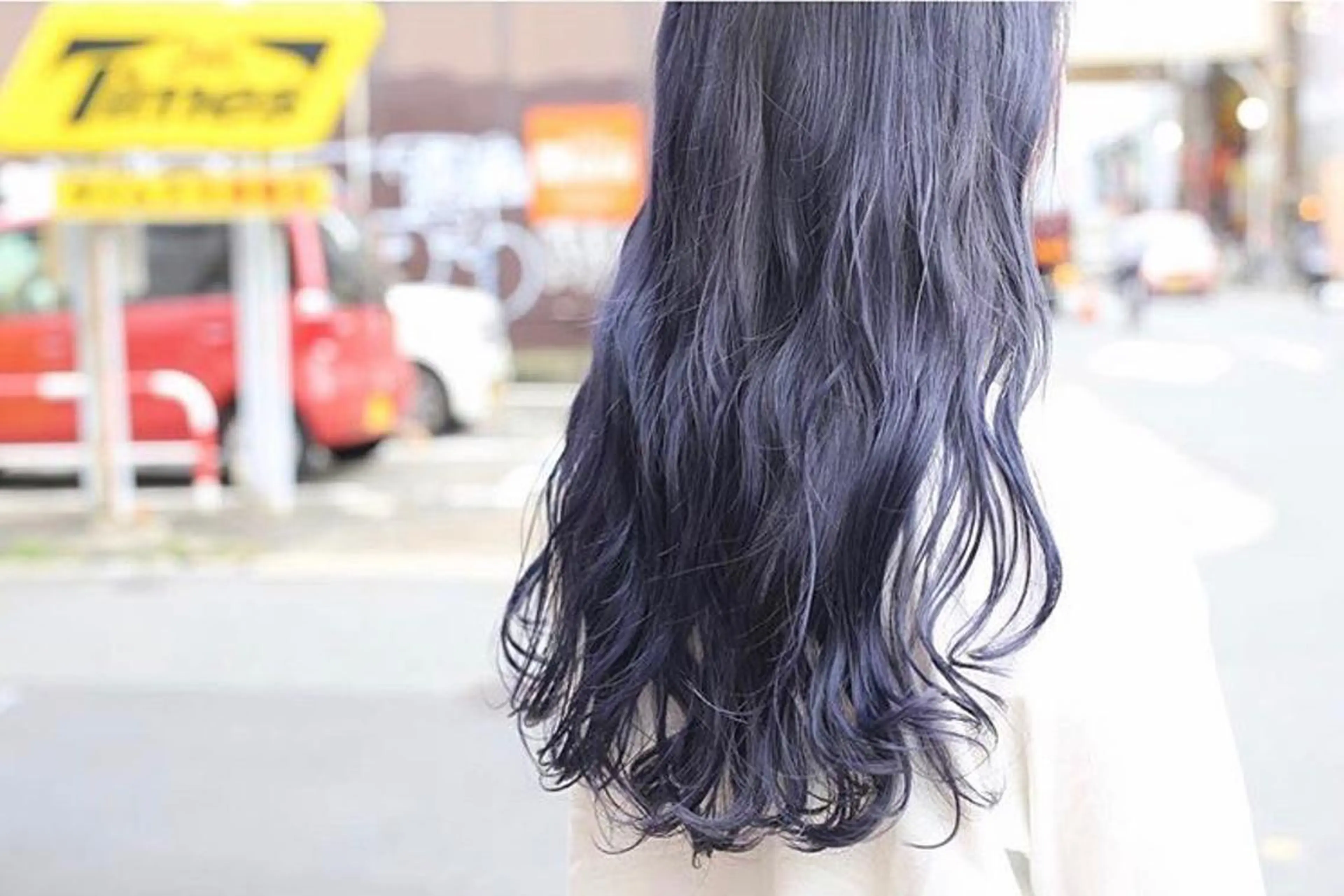 ロング カラー ネイビーカラー ill.所属・ill［イル］大須 ダブルカラー髪質改善のヘアスタイル
