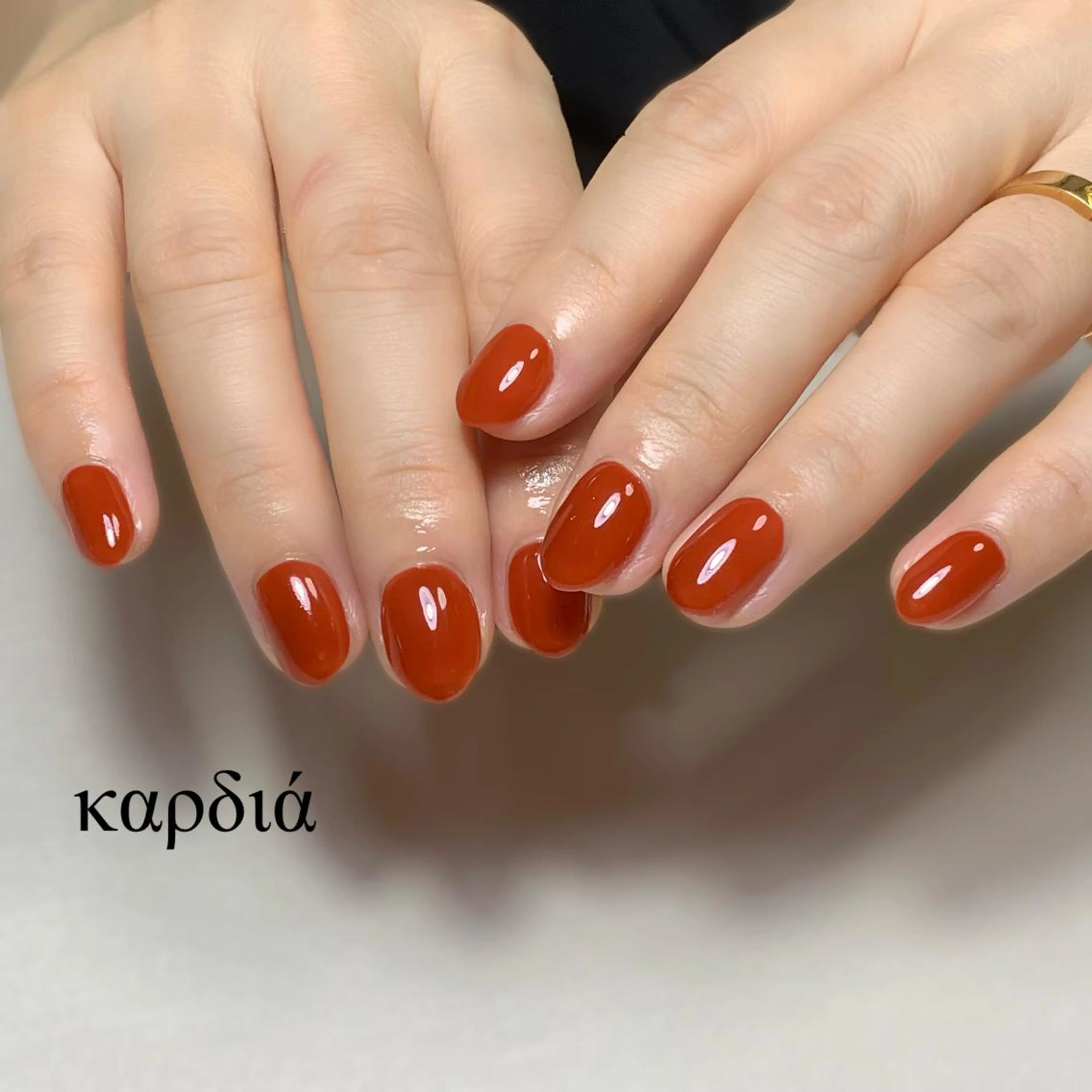 ネイル ハンドネイル καρδιά -ｶﾙﾃﾞｨｱ-のネイルデザイン