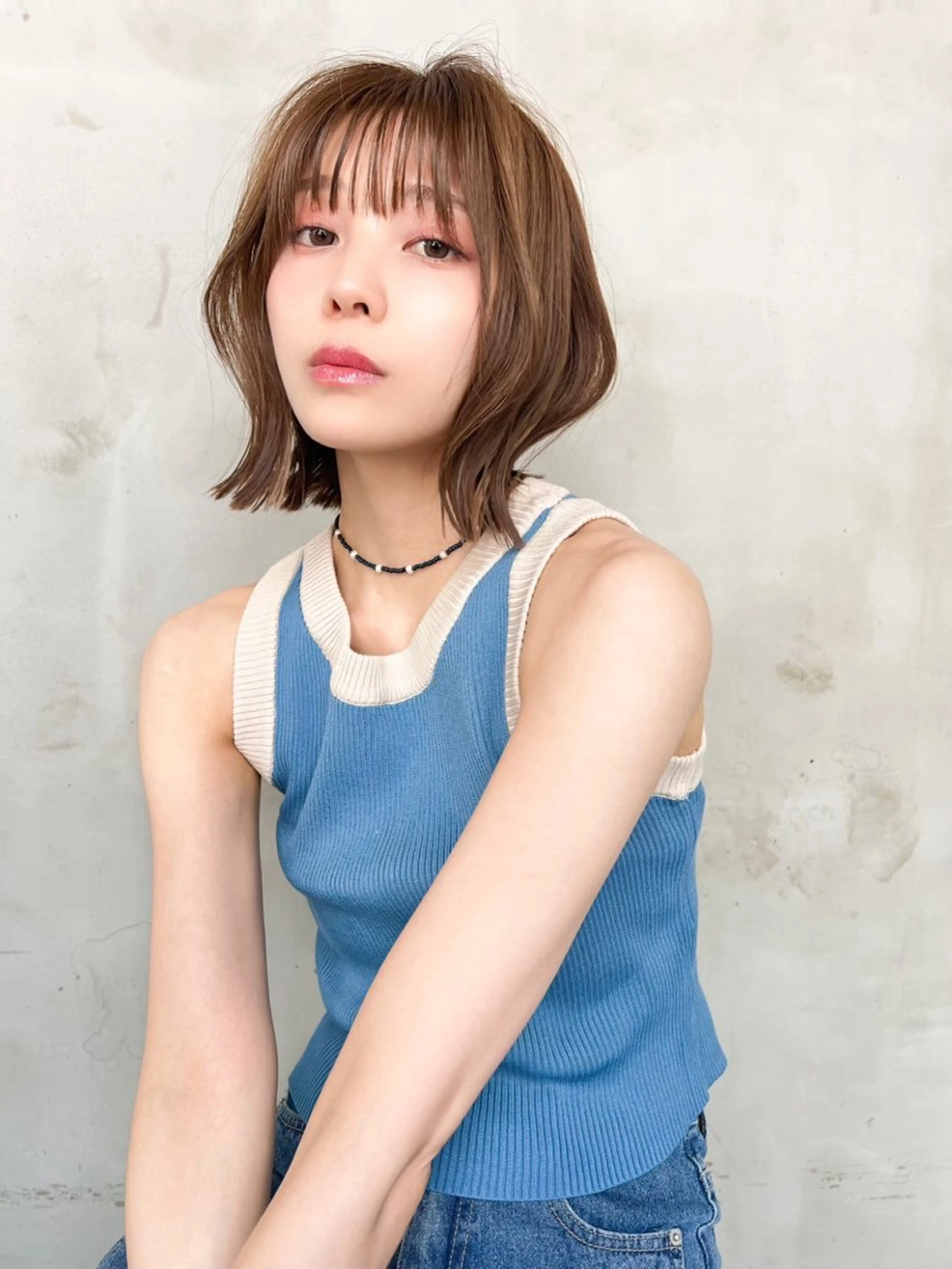 ショート カラー パーマ ヘアアレンジ カット ヘアカラー ボブ特化/くびれボブ /艶カラー☘️喜美花のヘアスタイル