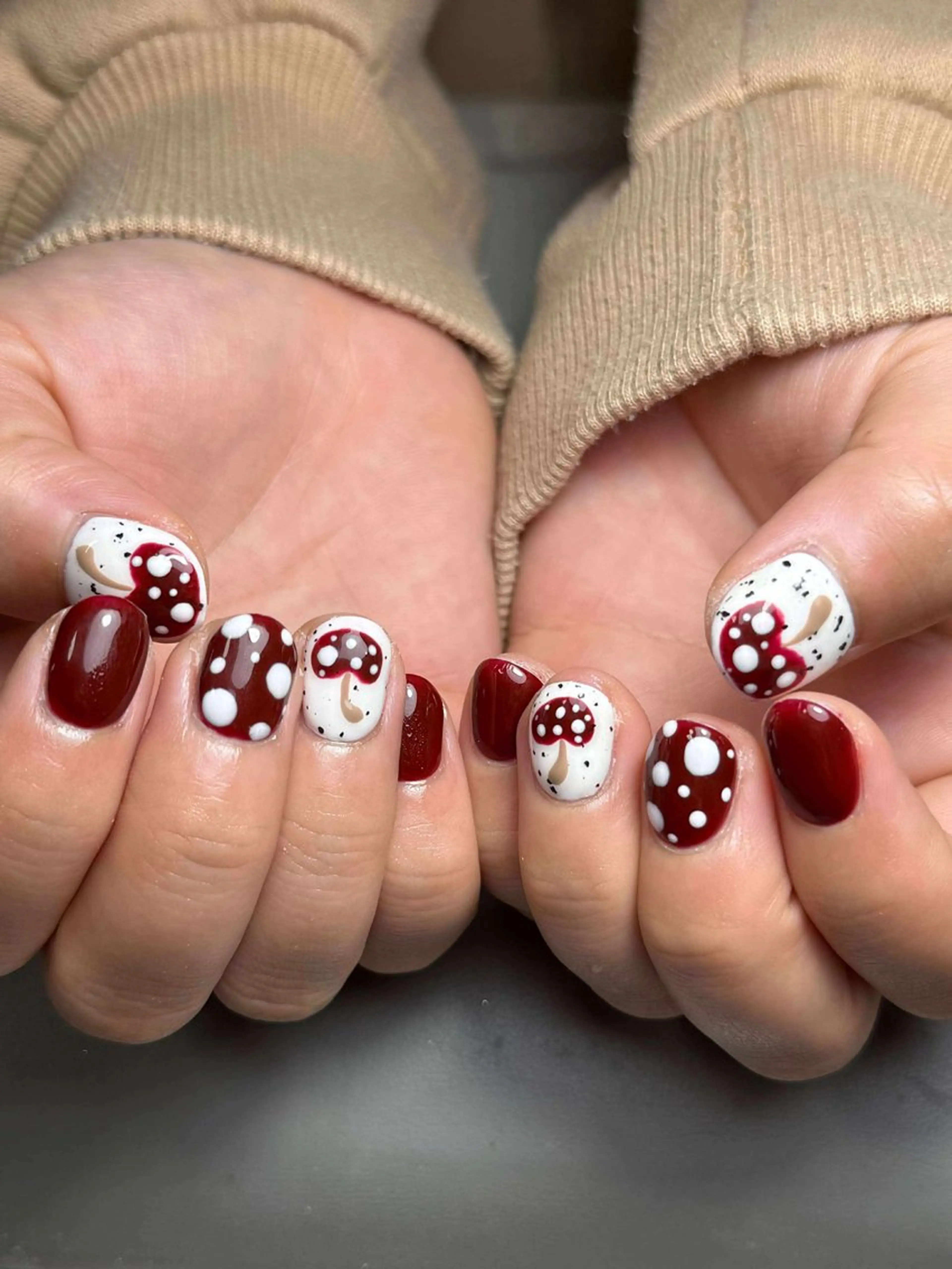 ネイル ハンドネイル ユリ🎀長さだし/ パラジェル/持ち込みのネイルデザイン