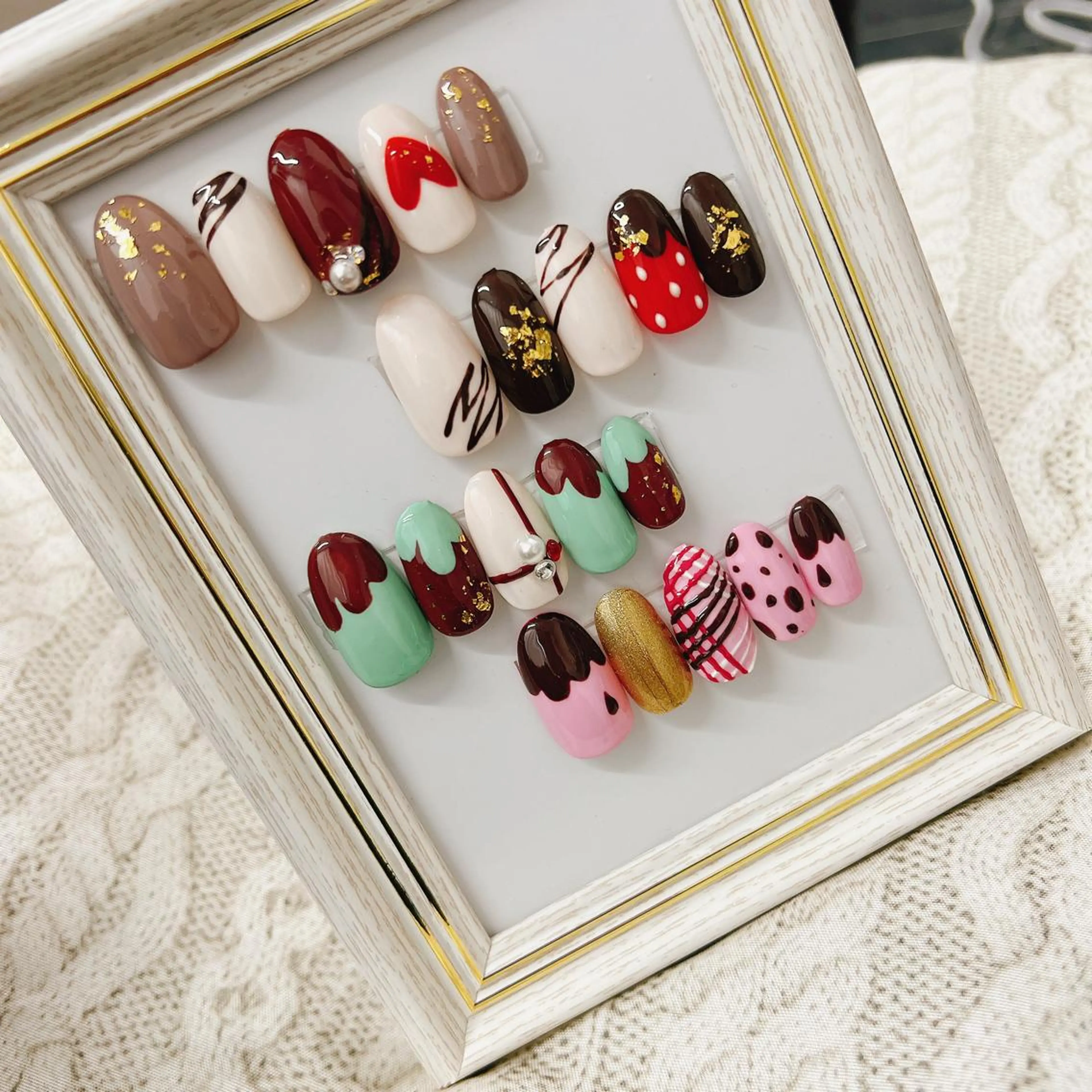 ネイル アートネイル ジェルネイル バレンタイン Minion所属・北浦和minion YUKIのマツエク・マツパデザイン