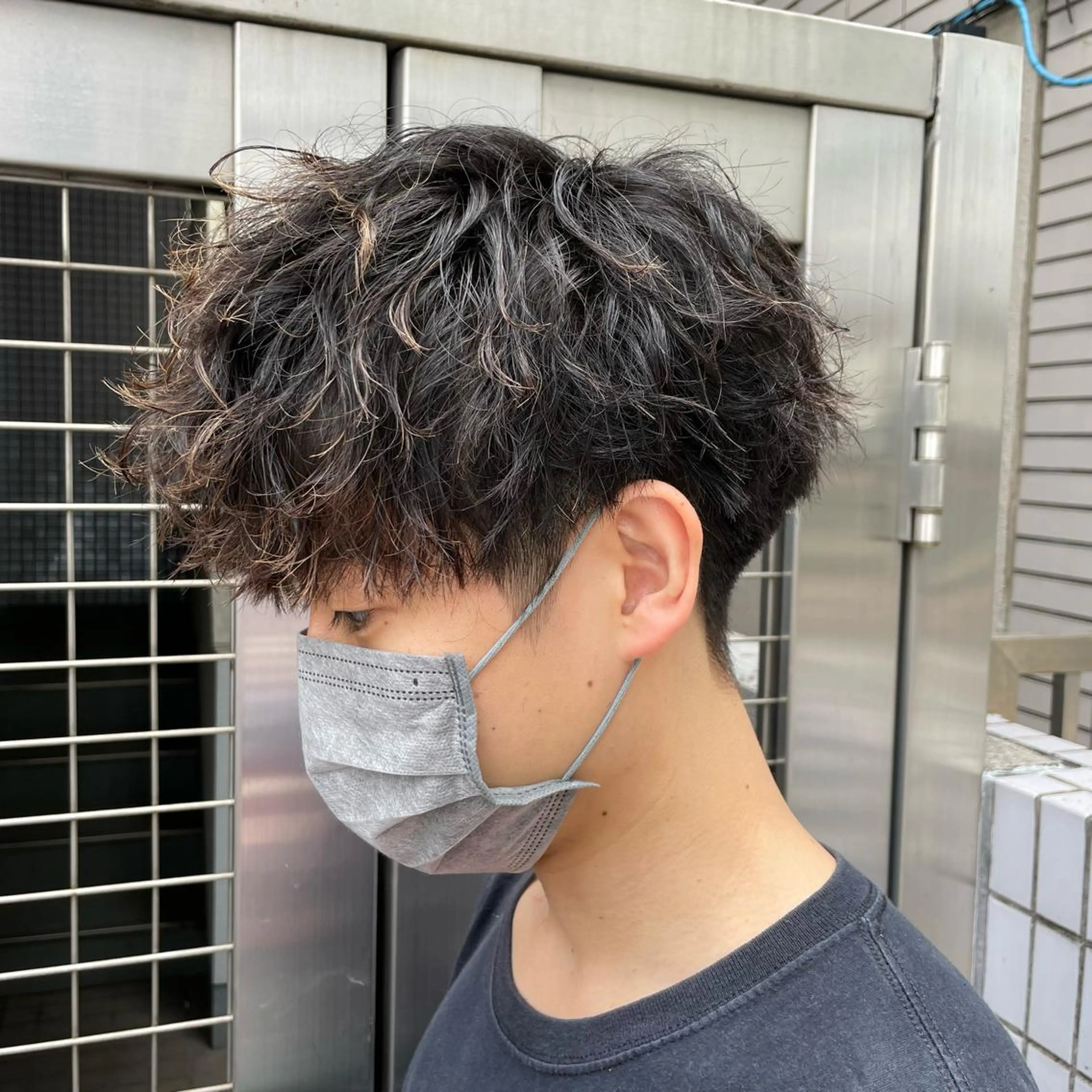 ショート メンズ カット 【メンズ縮毛矯正】 田中秀斗のヘアスタイル
