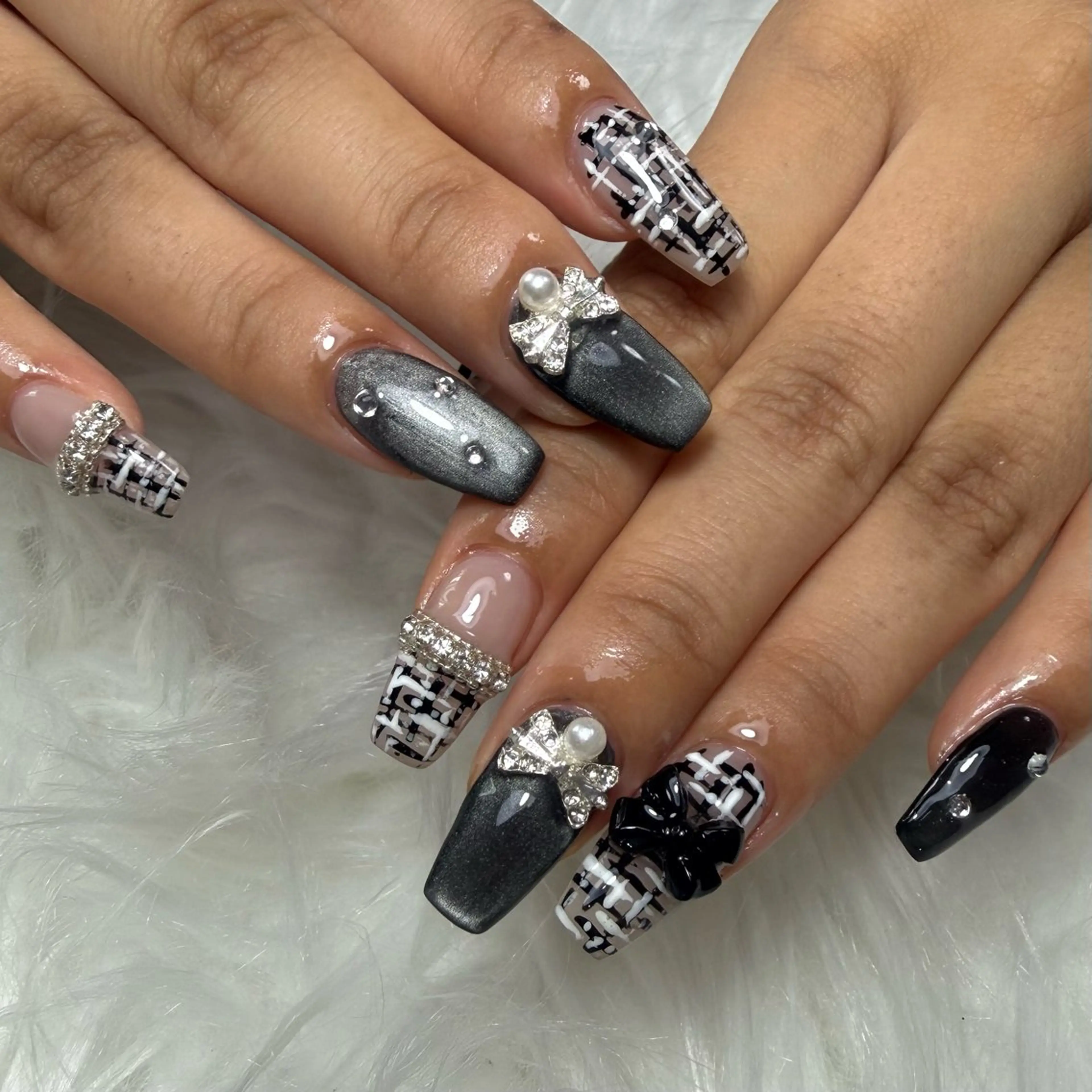 ネイル ツイードネイル ハンドネイル L'ino nailのネイルデザイン