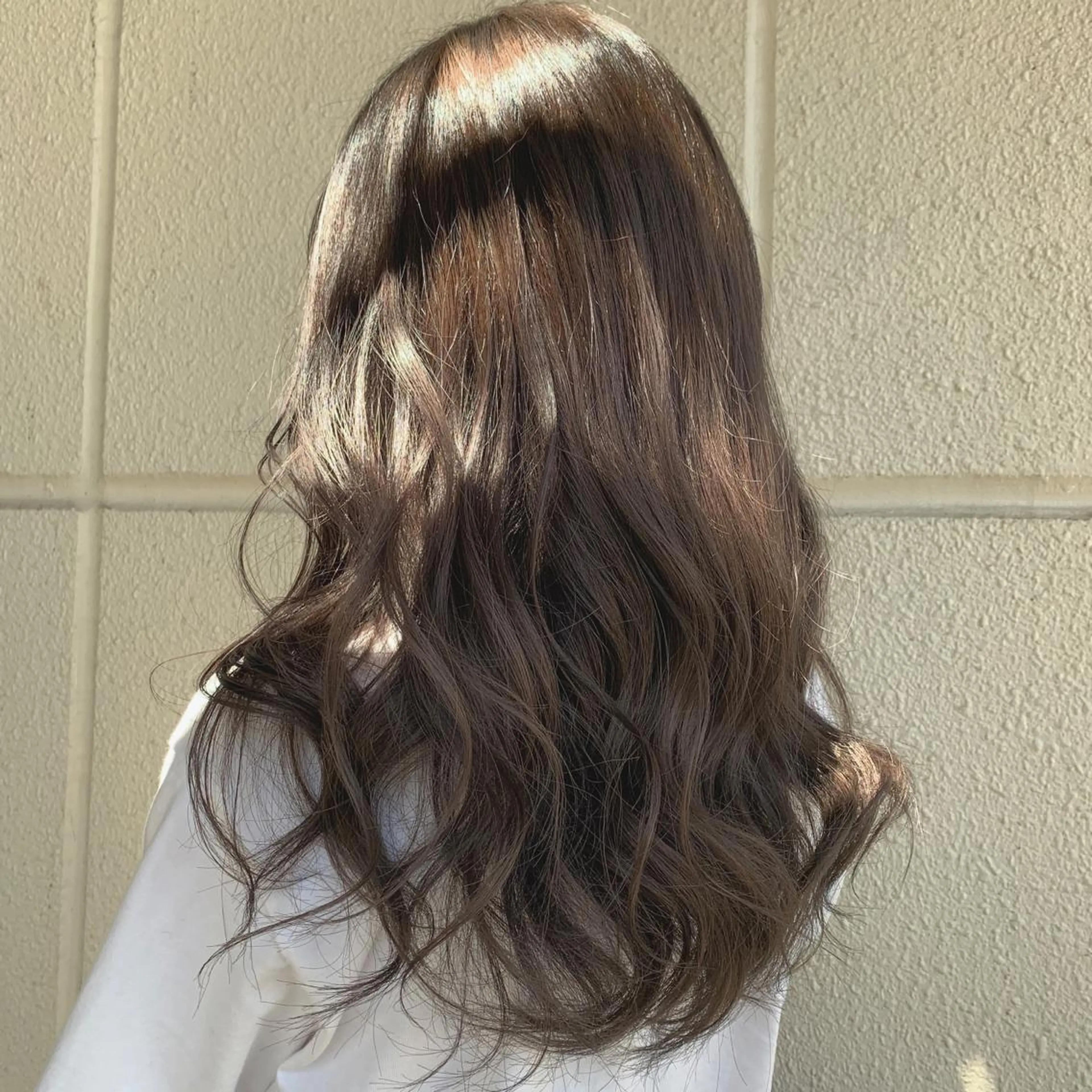 ロング カラー ベージュカラー 韓国🤍ワンホンヘア みかん🇨🇳のヘアスタイル