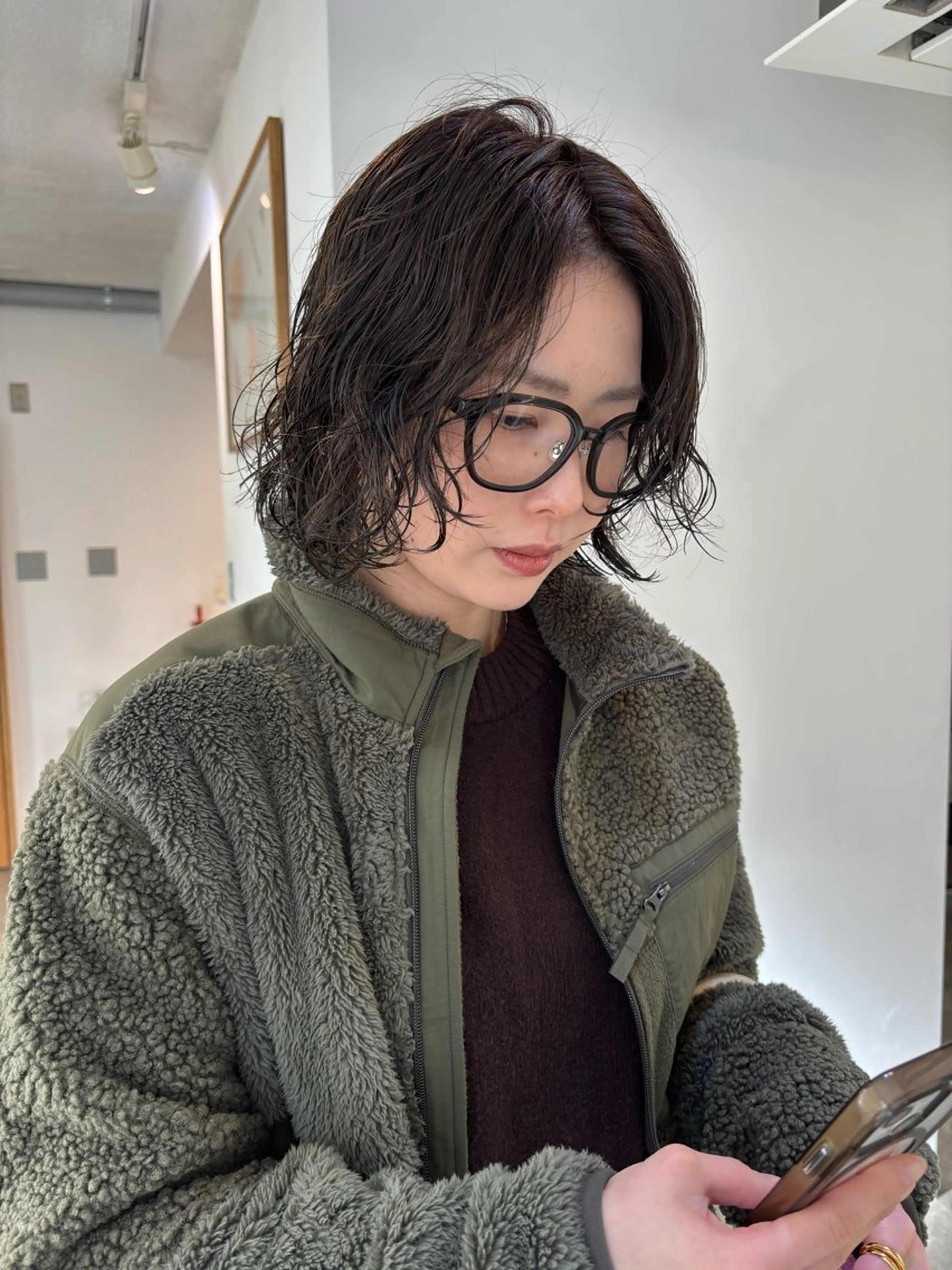 ショート カラー パーマ カット ヘアカラー トリートメント sakura🌸 レイヤー/nelkeのヘアスタイル