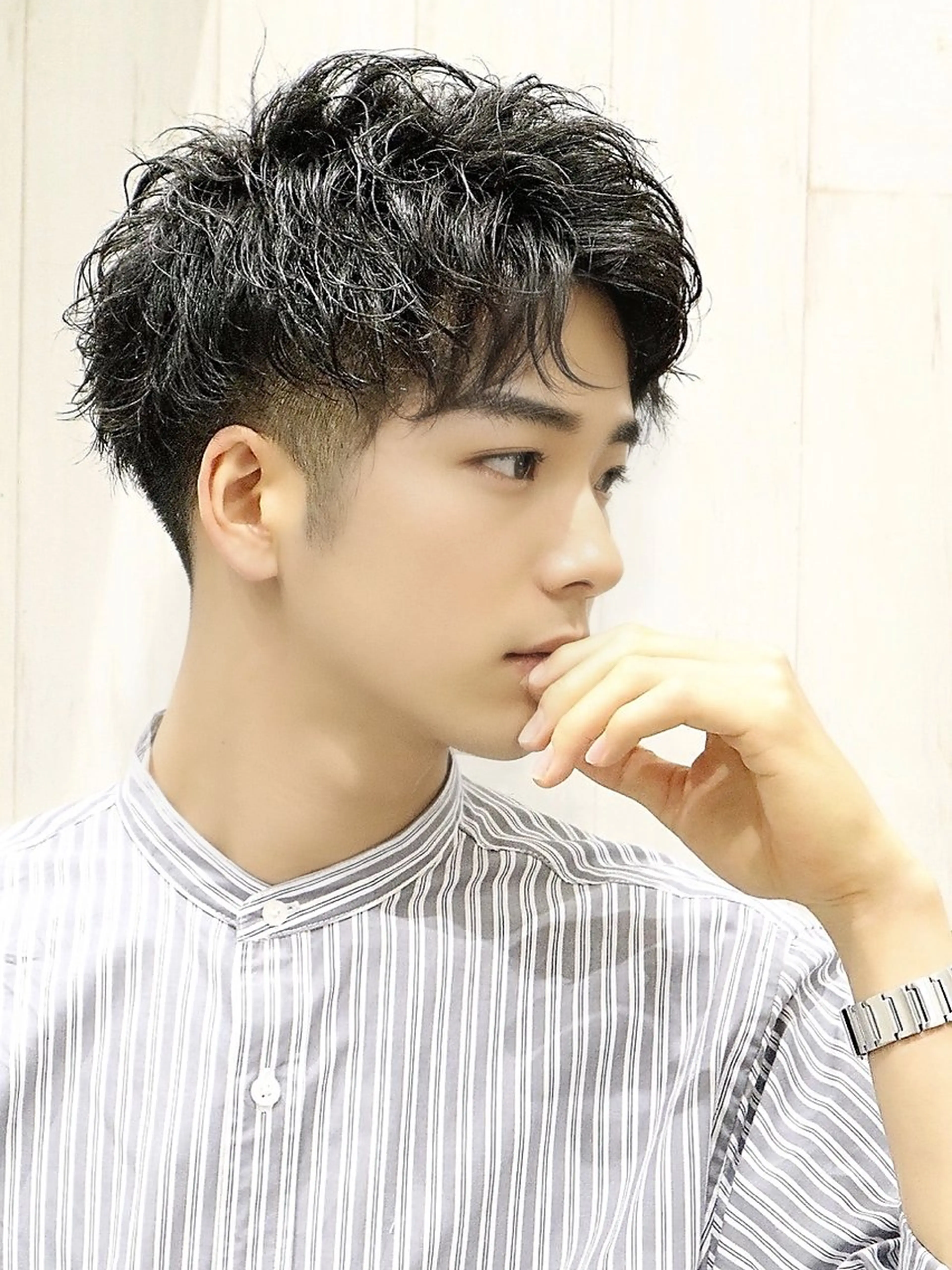 ショート メンズ アップバング 似合わせカット ショートヘア カット パーマ 加藤 いくみのヘアスタイル