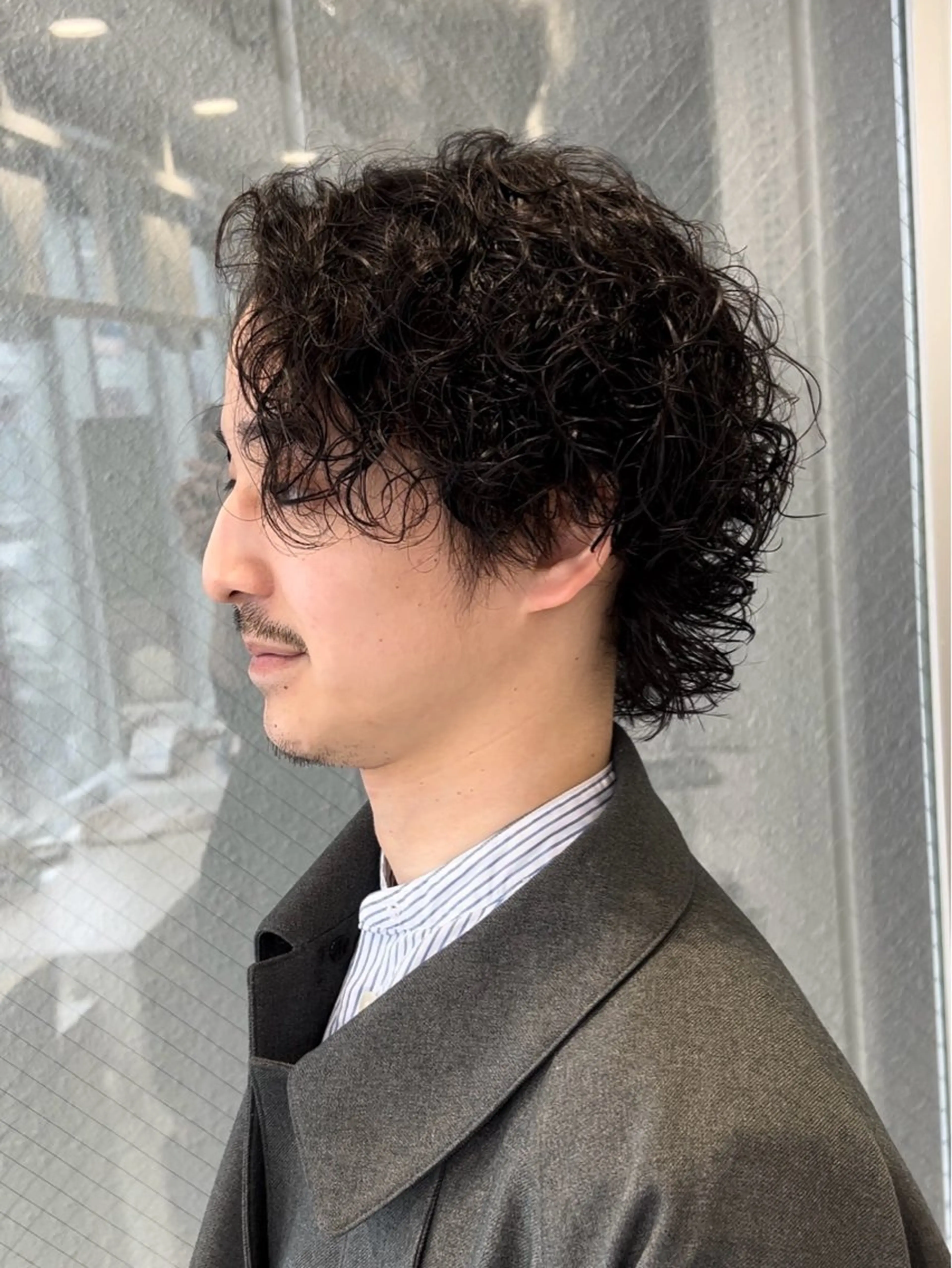 ミディアム パーマ メンズ カット パーマ メンズ特化❤️‍🔥 パーマ職人江口佳乃のヘアスタイル