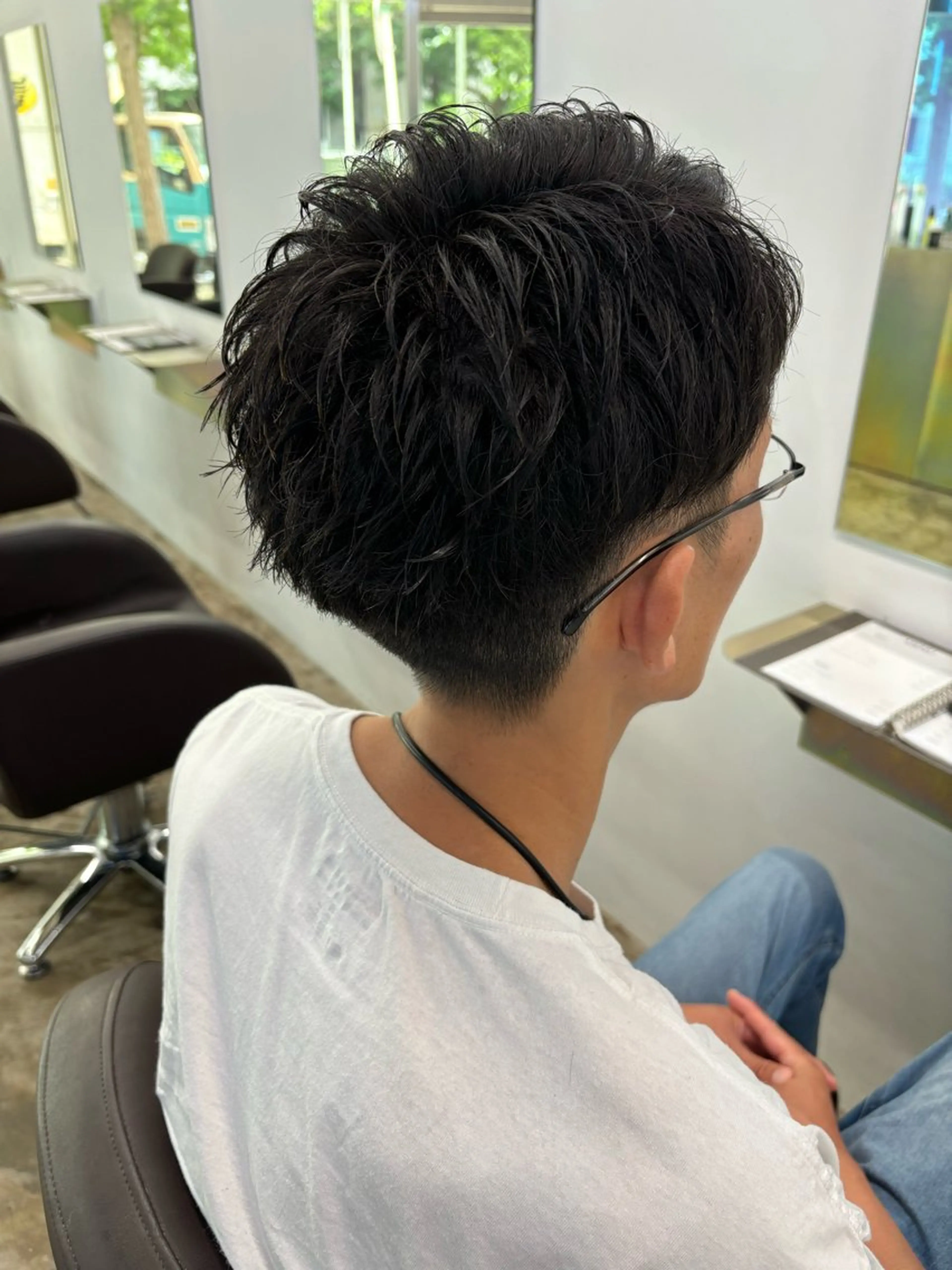 ショート ショートヘア UNSER prod by THE DAY所属・人見 風斗のヘアスタイル