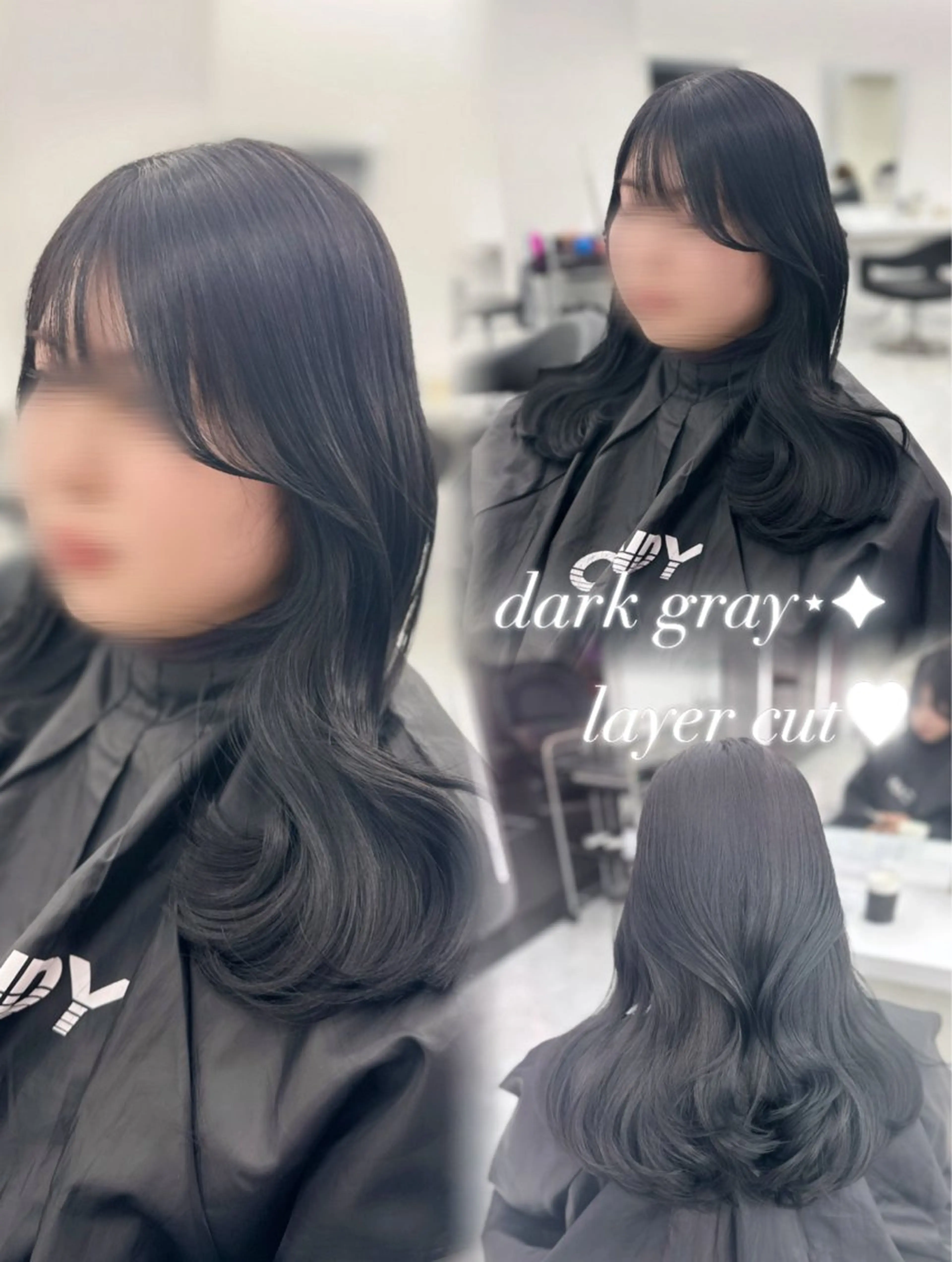 ロング カラー パーマ ヘアアレンジ メンズ キッズ ♥️韓国ヘア レイヤー♥️ゆりのヘアスタイル
