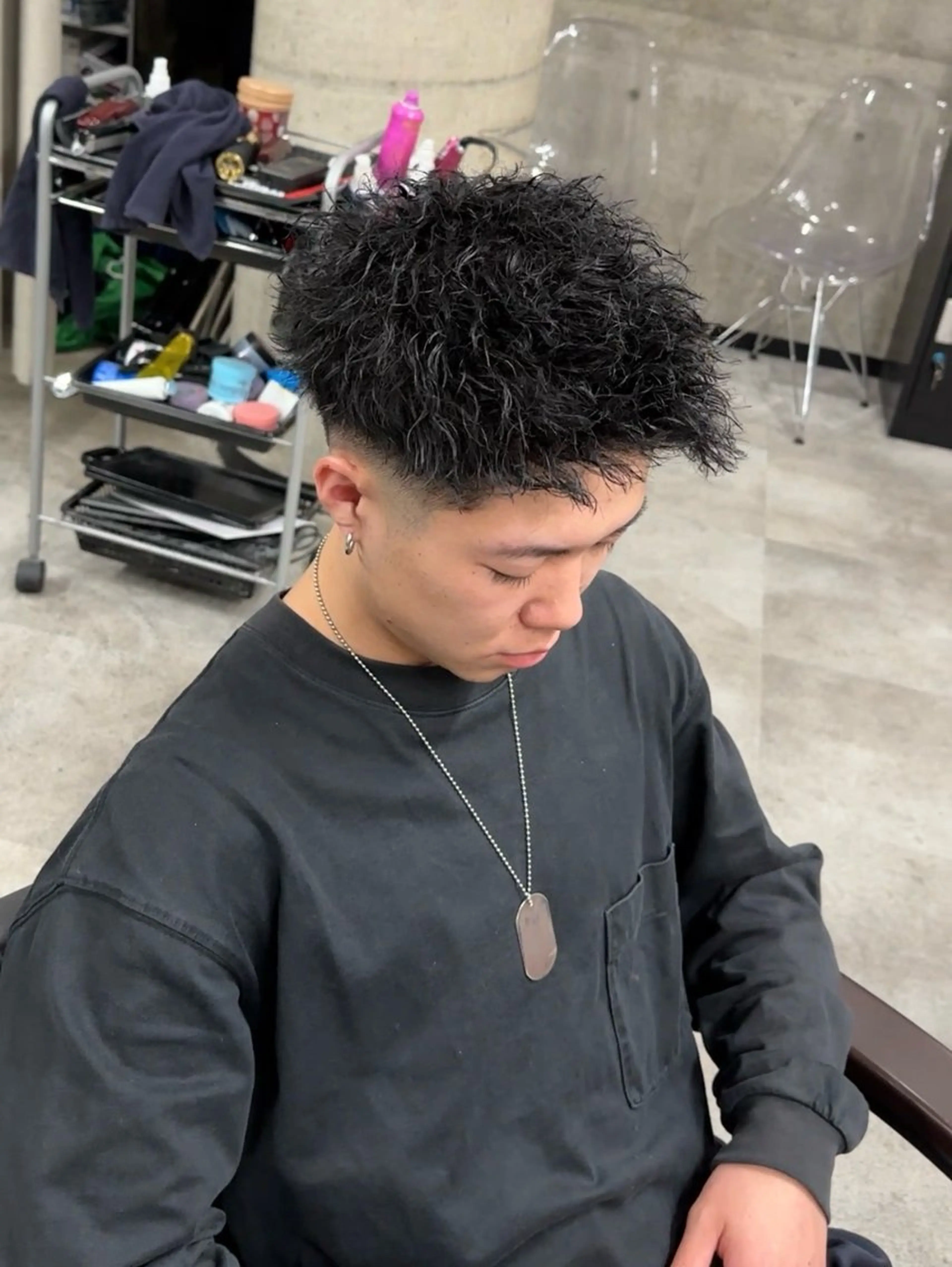 ショート カット パーマ era本店所属・笹尾 陸/era本店 メンズ短髪系美容師のヘアスタイル