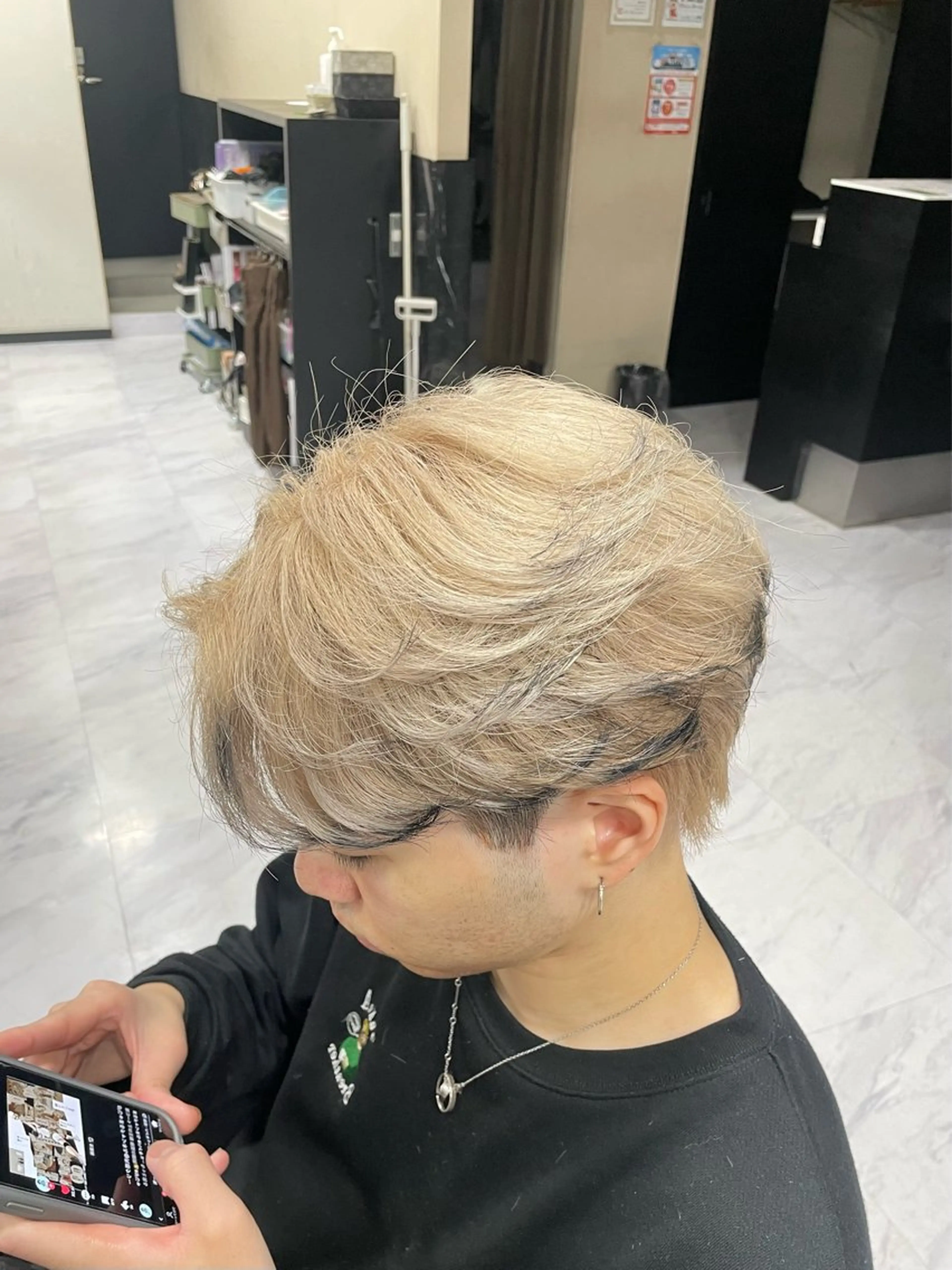 カラー メンズ 🐥くまがい💛 ダブルカラー／パーマのヘアスタイル