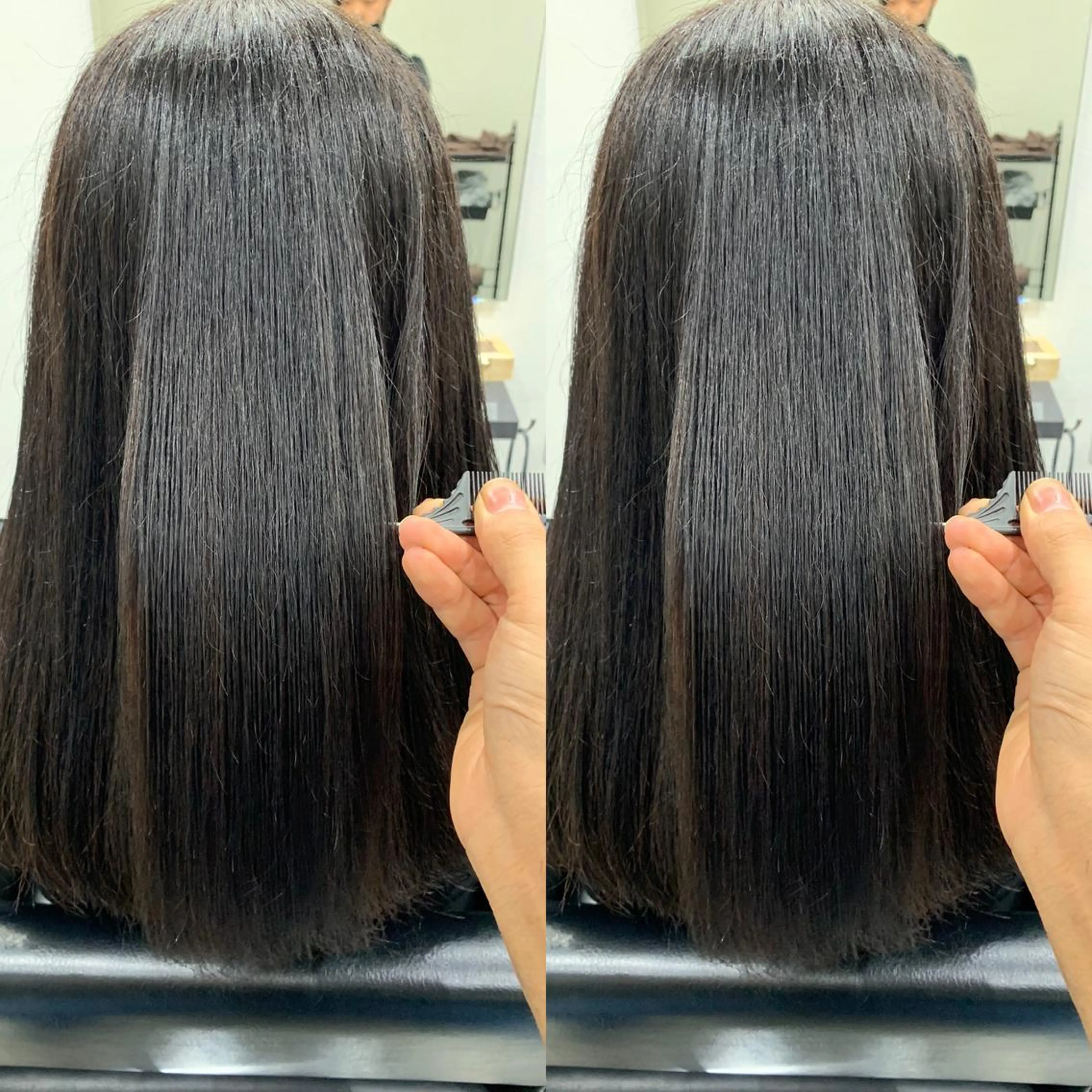 ロング 髪質改善 貸切サロンのヘアスタイル