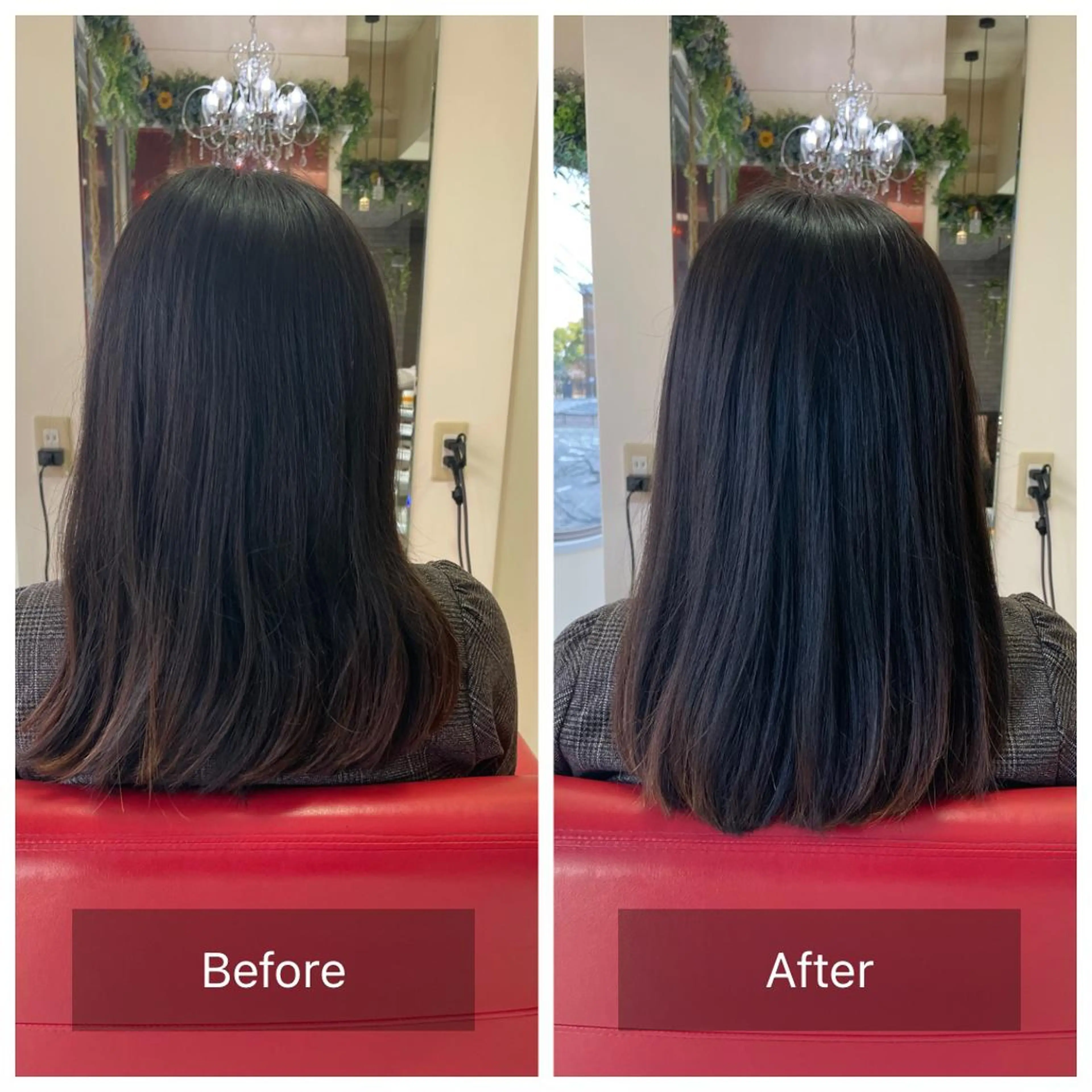 ミディアム 髪質改善 ルーチェ【luce】ヘアリゾート宝塚歌劇前店所属・岸本 友子のヘアスタイル