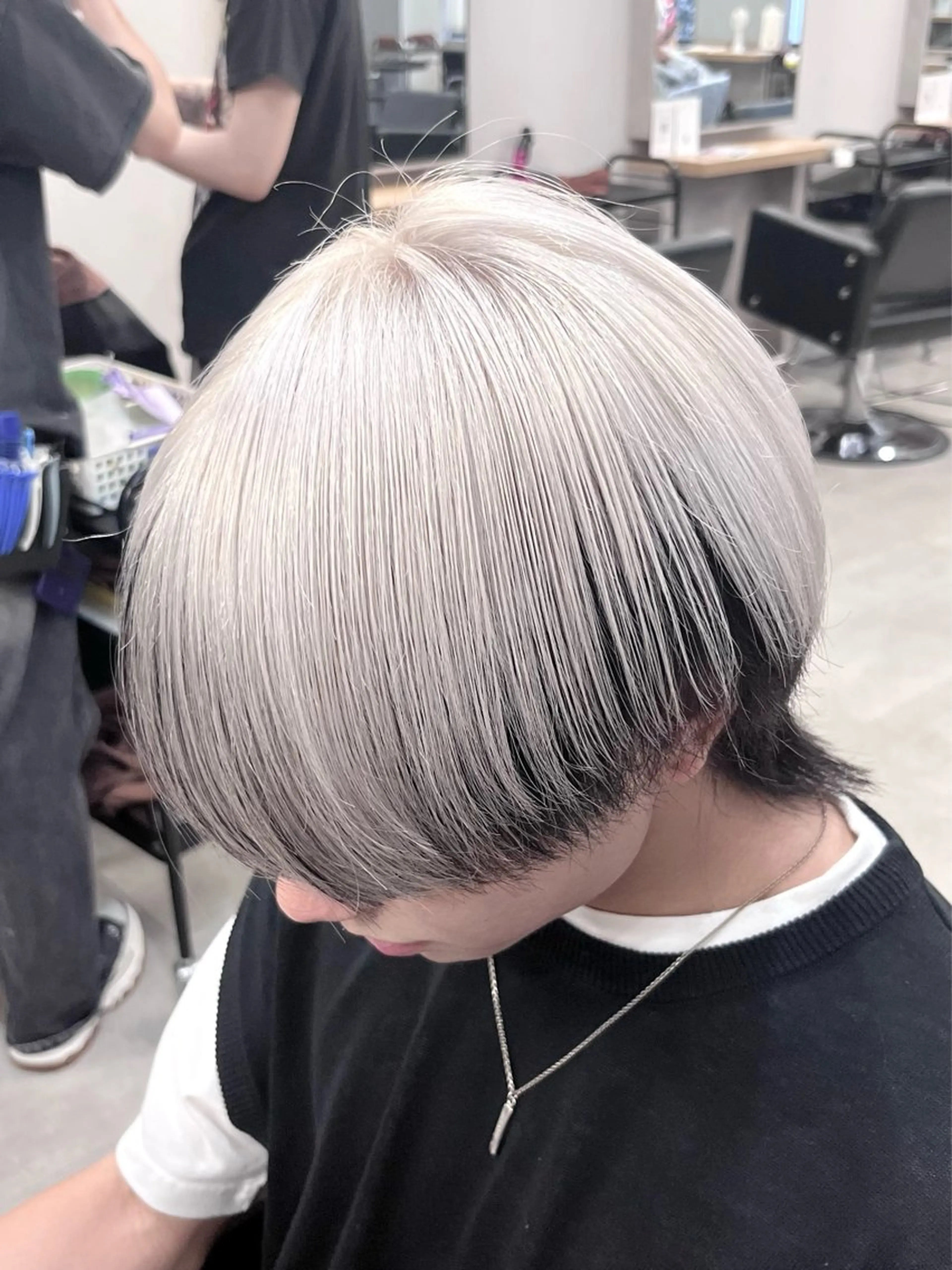 ミディアム ミディアムパーマ 縮毛矯正 カット ヘアカラー AI TOKYO men's 渋谷所属・カマタ ハルキのヘアスタイル