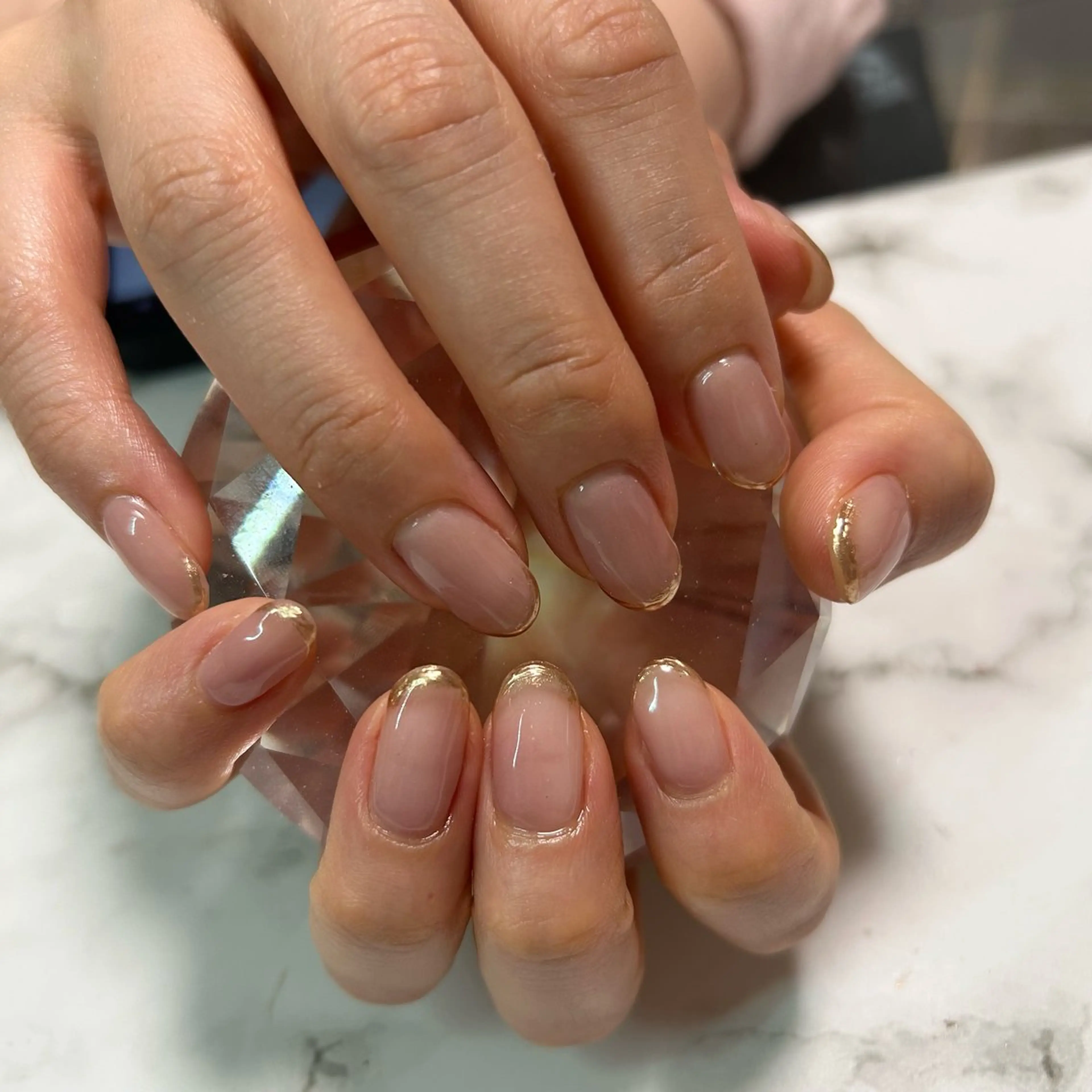ネイル ゴールド オフィスネイル シンプルネイル ハンドネイル Nail Stellaのネイルデザイン