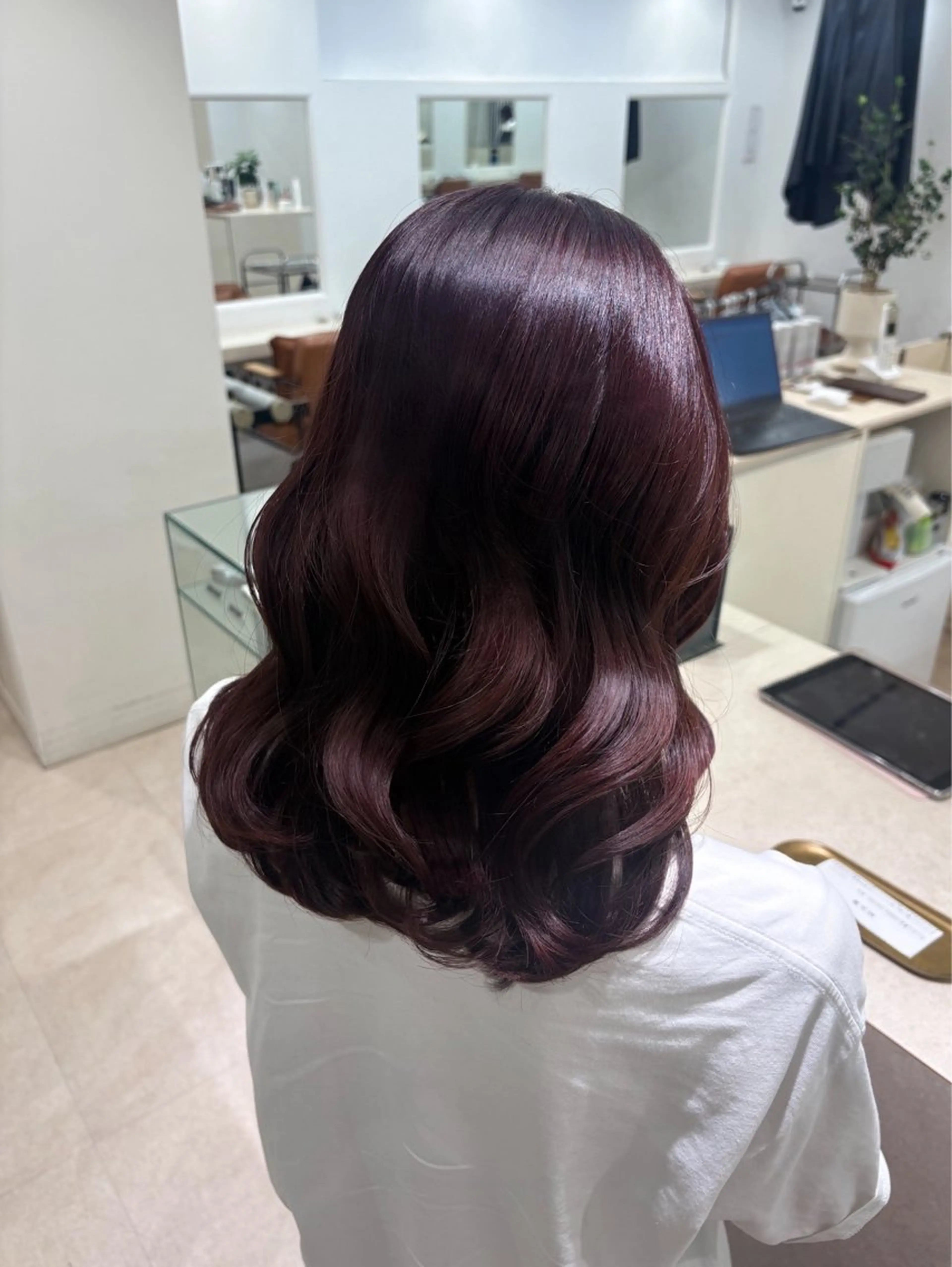 セミロング カラー ヘアカラー トリートメント 🎀りこ/ 透明感カラー🫧🎀のヘアスタイル