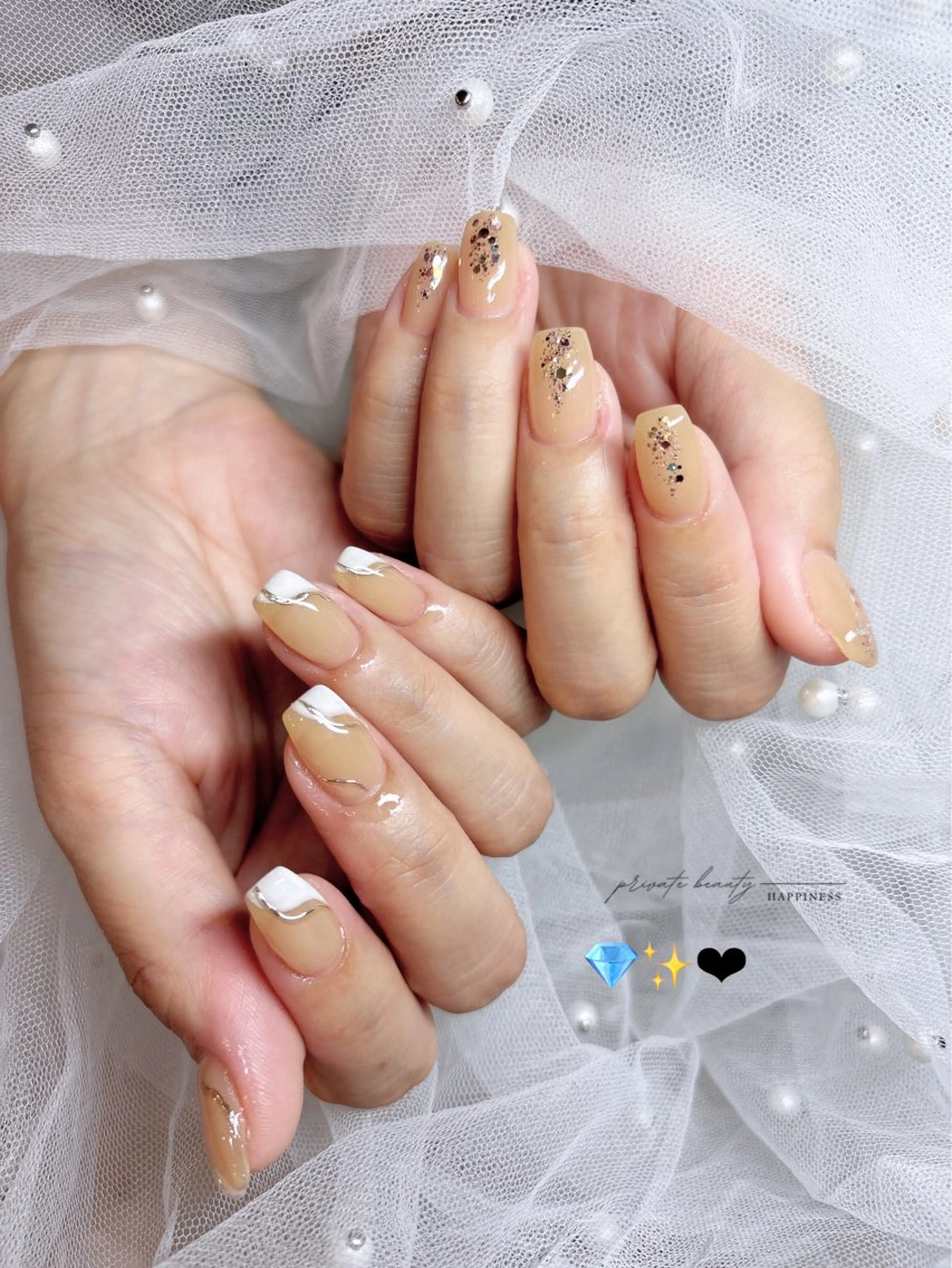 ネイル ジェルネイル ロングネイル ピンク ワンホンネイル ハンドネイル happiness nailのネイルデザイン