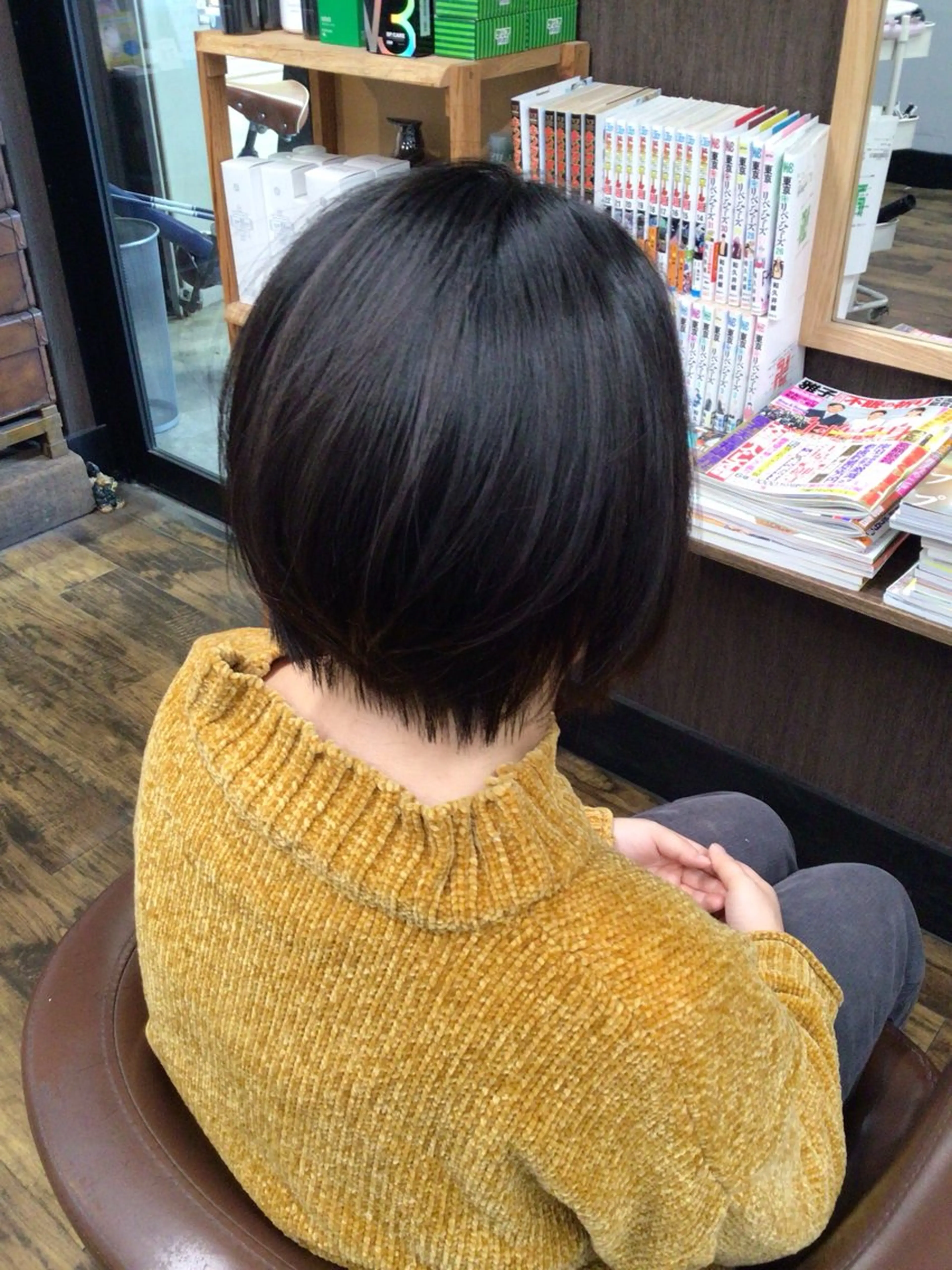 ショート 前下がりボブ ボブ カット 縮毛矯正 香川 裕基のヘアスタイル
