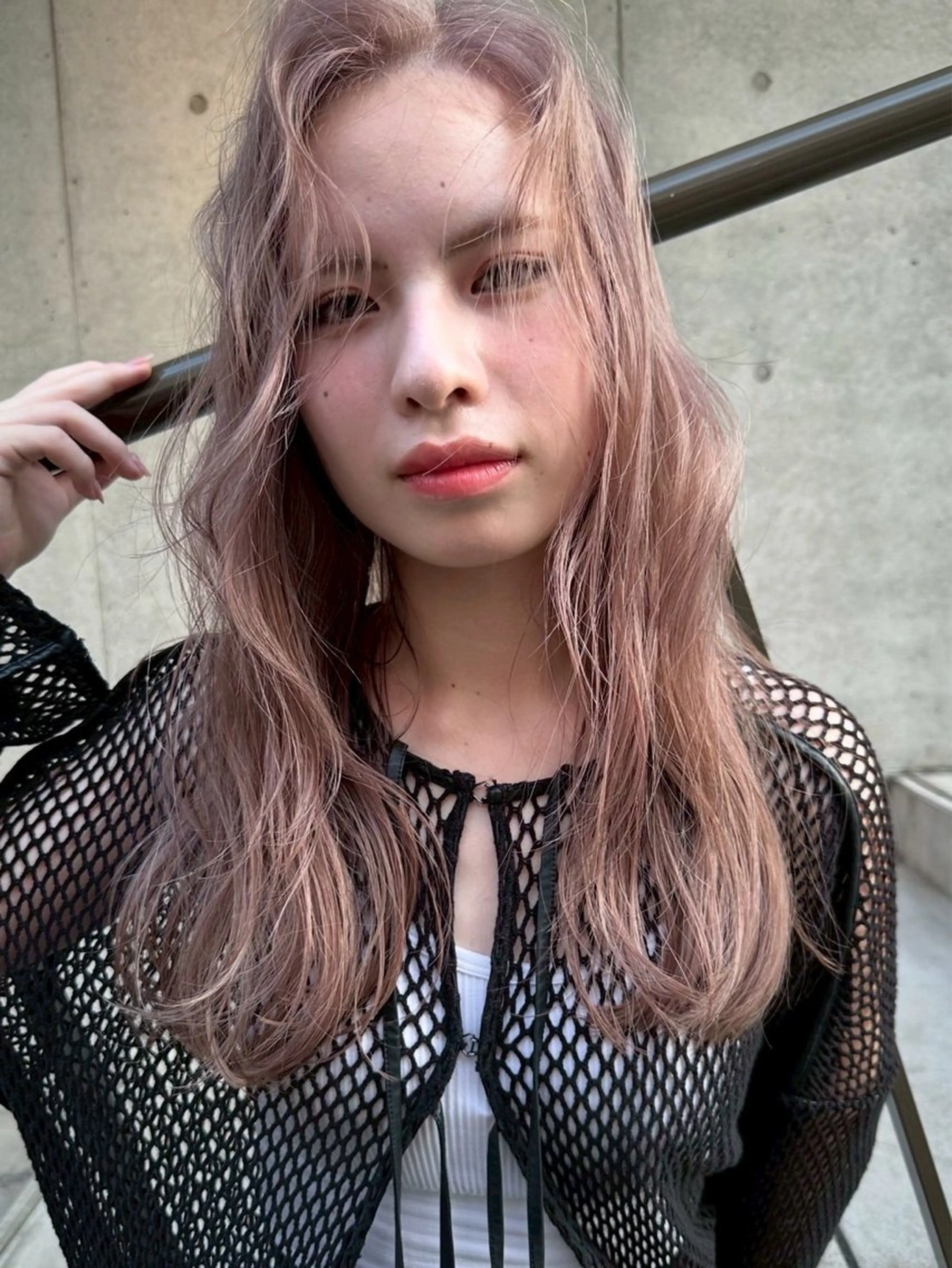 ロング カラー ベージュカラー ミルクティーベージュ ヘアカラー lani 天神大名/ブリーチのヘアスタイル