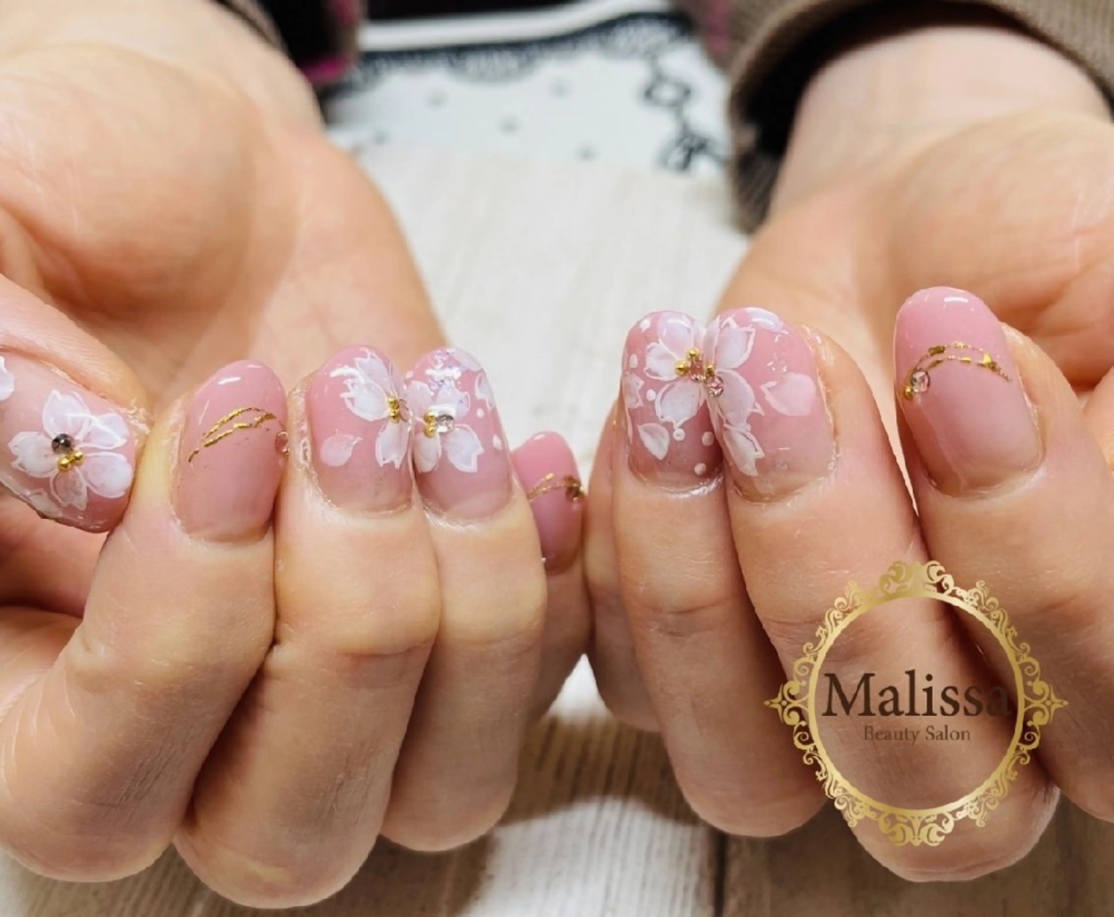 ネイル 桜ネイル ピンク Beauty Salon Malissa所属・Malissa　 スカルプ&深爪歓迎◎のネイルデザイン