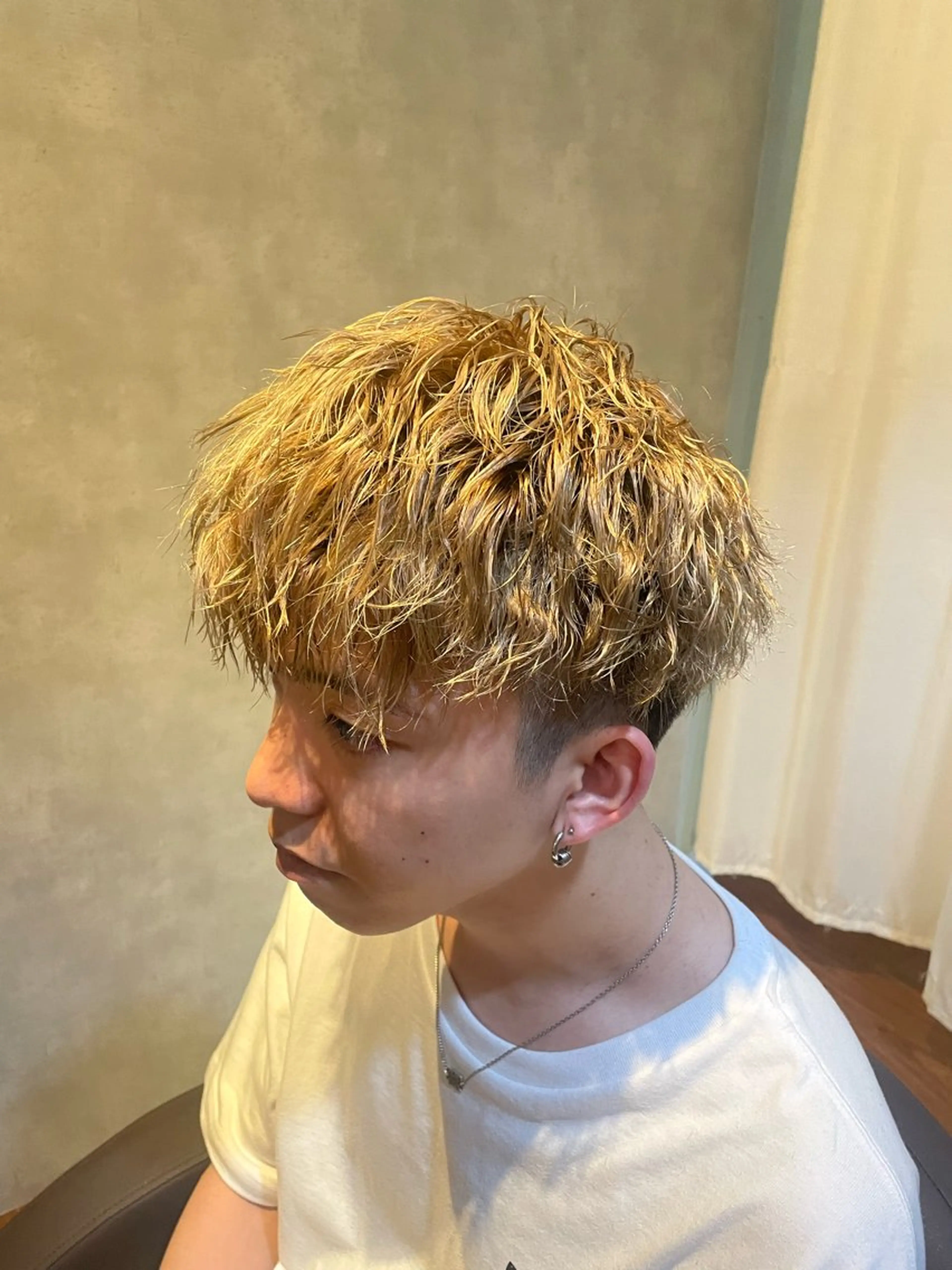 メンズ カット パーマ ヘアセット フリーランスシェアサロンルレイル所属・心斎橋/メンズ /ルレイル/地形真希のヘアスタイル