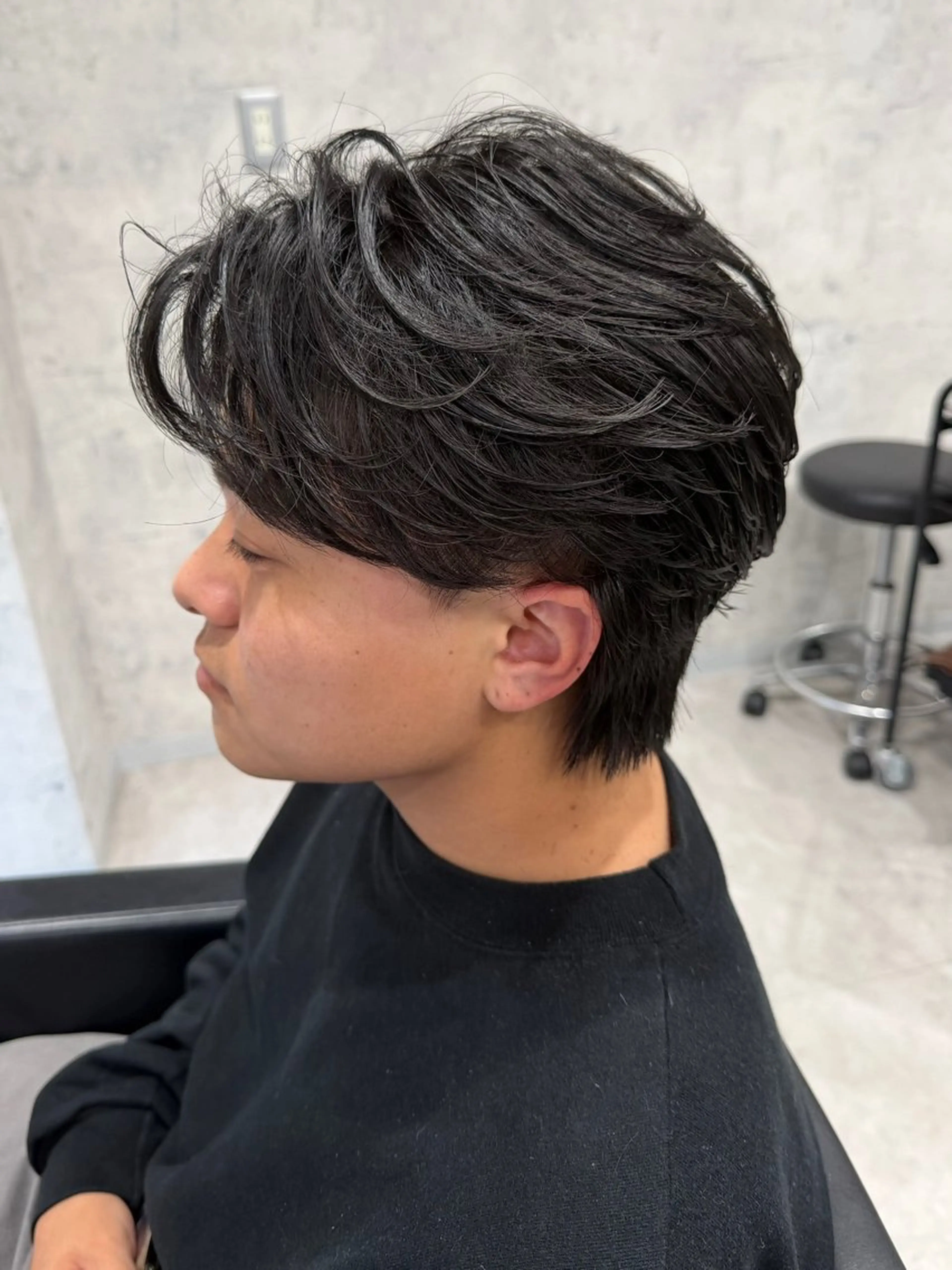 ショート パーマ メンズ フェザーパーマ メンズパーマ カット パーマ 「パーマ指名No1 🥇」小日向悠のヘアスタイル